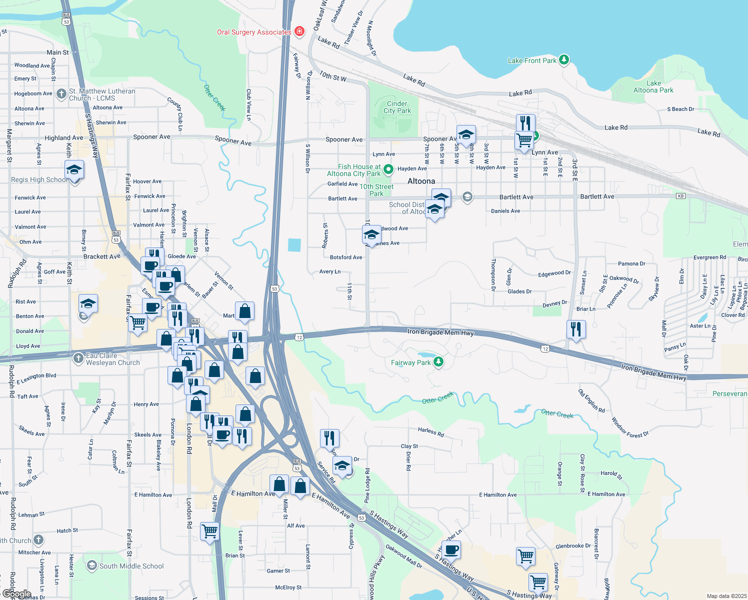 1219 10th Street West, Altoona WI Walk Score