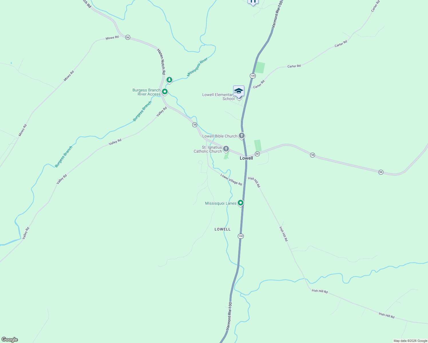 map of restaurants, bars, coffee shops, grocery stores, and more near 48 Lower Village Road in Lowell