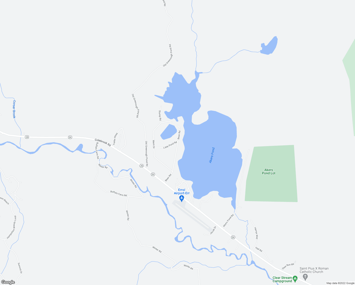 map of restaurants, bars, coffee shops, grocery stores, and more near 259 Bean Road in Errol