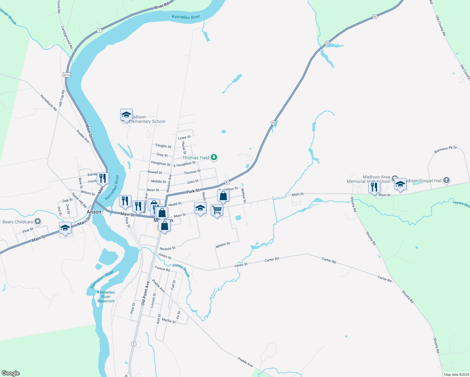 map of restaurants, bars, coffee shops, grocery stores, and more near 15 Clifton Street in Madison