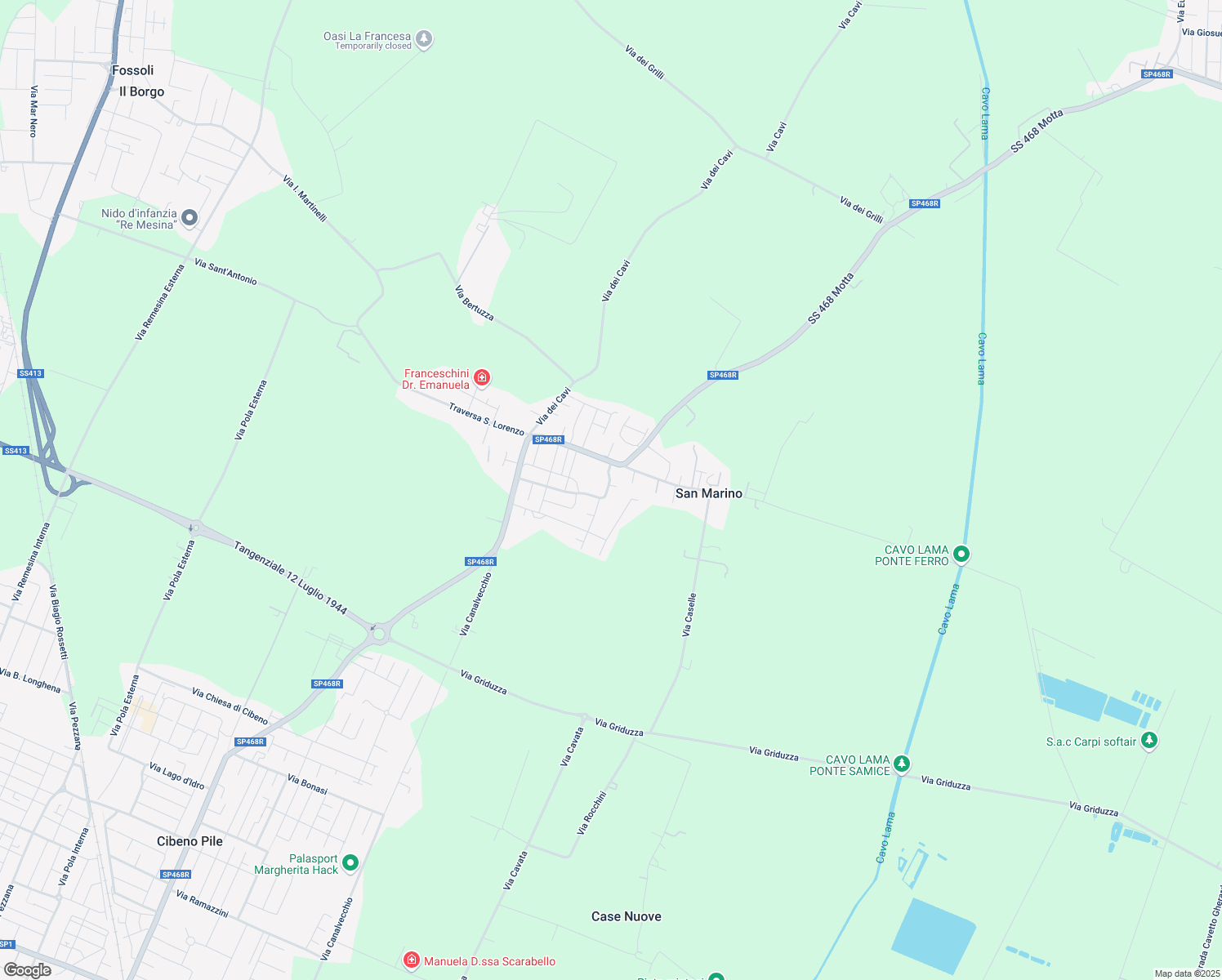 map of restaurants, bars, coffee shops, grocery stores, and more near 11 Via Carlo Volpi in San Marino