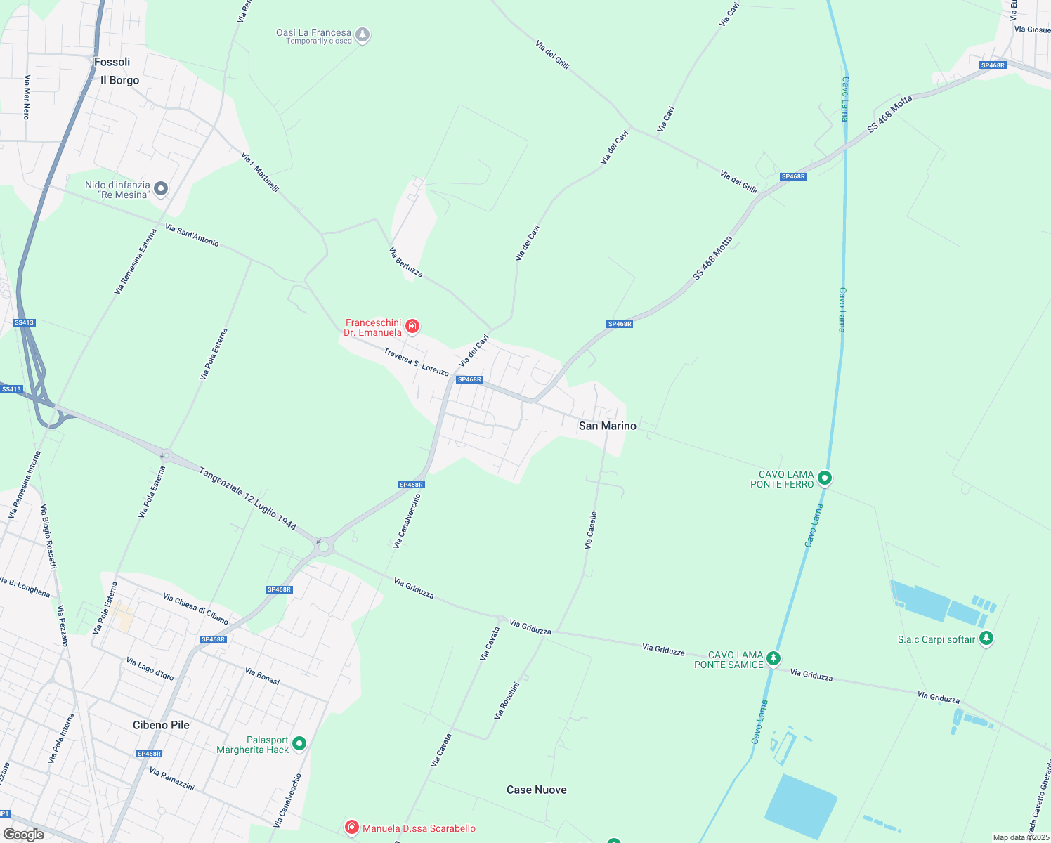 map of restaurants, bars, coffee shops, grocery stores, and more near 11 Via Carlo Volpi in San Marino