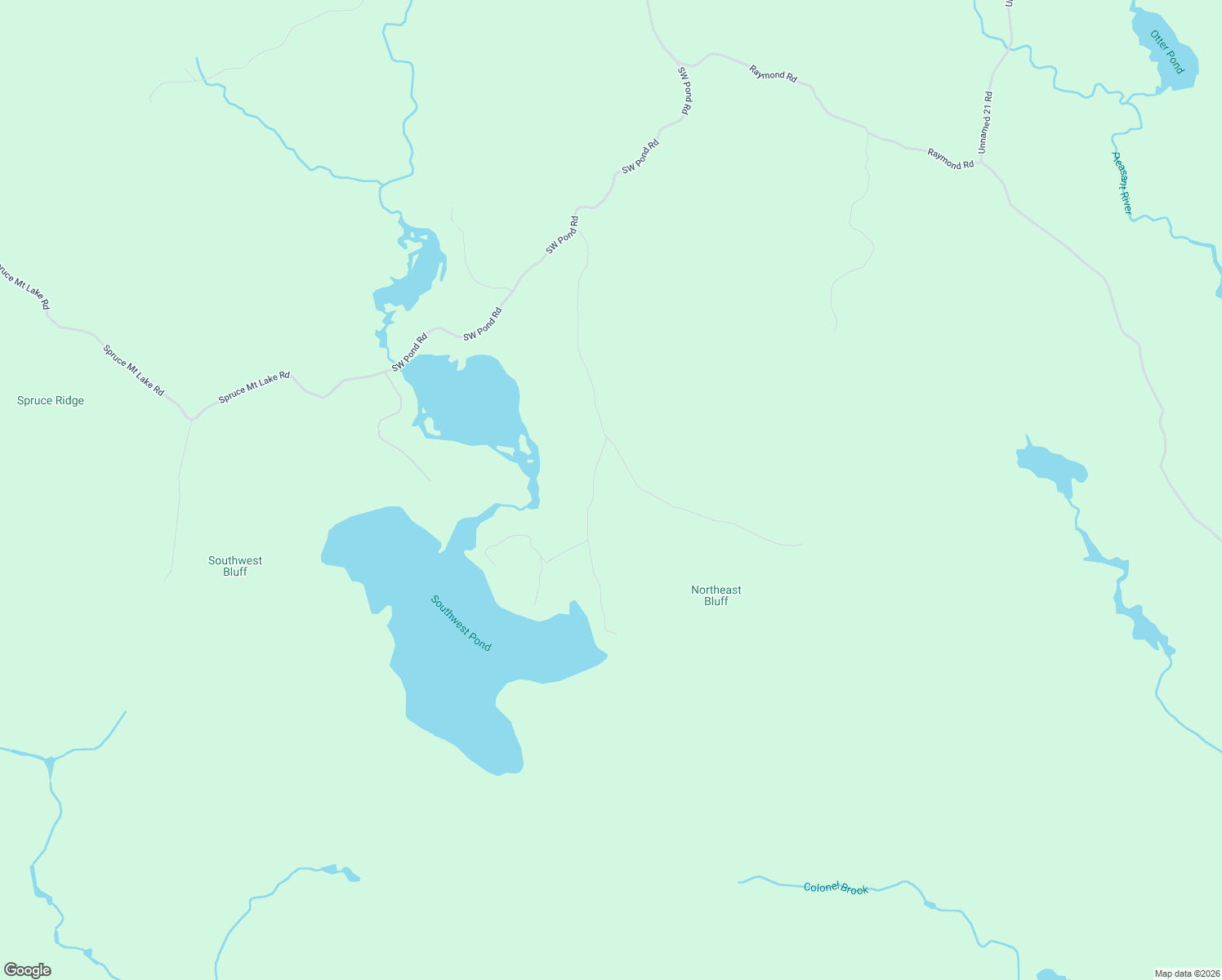 map of restaurants, bars, coffee shops, grocery stores, and more near Southwest Pond Road in Beddington