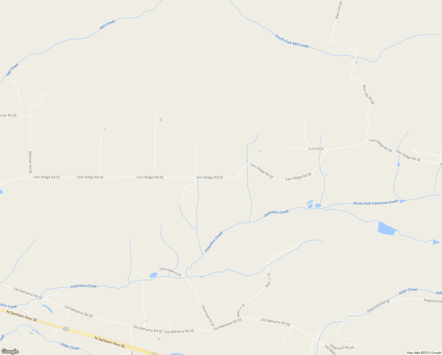 map of restaurants, bars, coffee shops, grocery stores, and more near 18002 Fern Ridge Road Southeast in Stayton