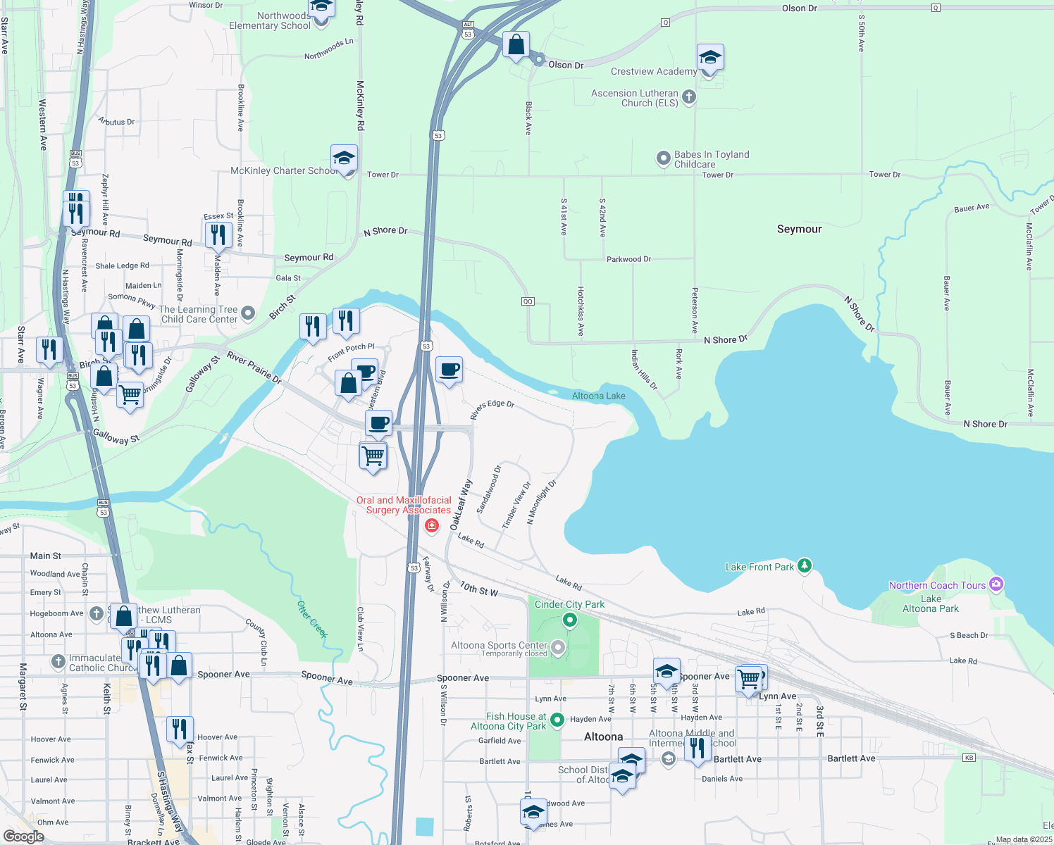2307 Riversedge Drive, Altoona WI Walk Score