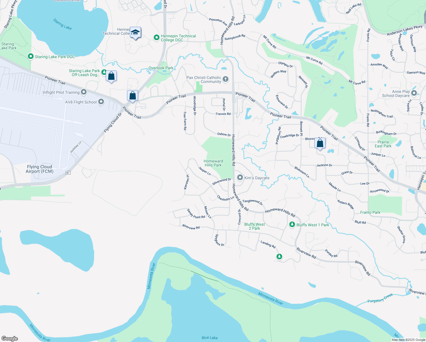 map of restaurants, bars, coffee shops, grocery stores, and more near 12182 Jasper Lane in Eden Prairie