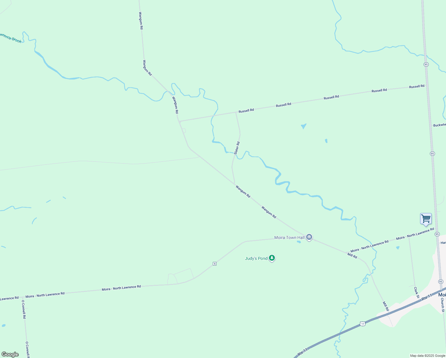 map of restaurants, bars, coffee shops, grocery stores, and more near 151 Wangum Rd in Moira