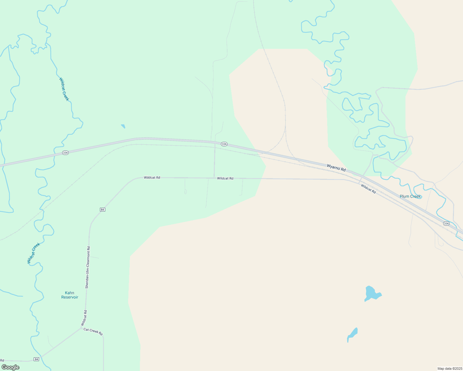 map of restaurants, bars, coffee shops, grocery stores, and more near 530 Wildcat Road in Sheridan