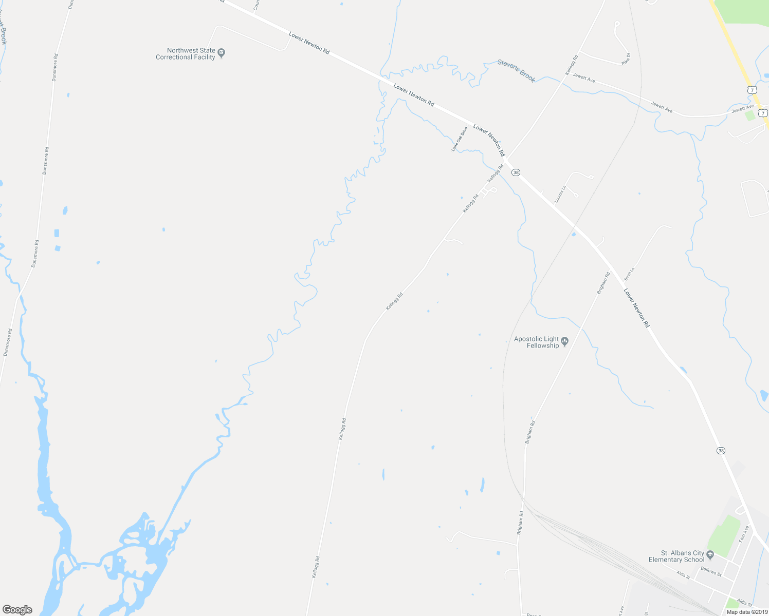 map of restaurants, bars, coffee shops, grocery stores, and more near 1679 Kellogg Road in Saint Albans City