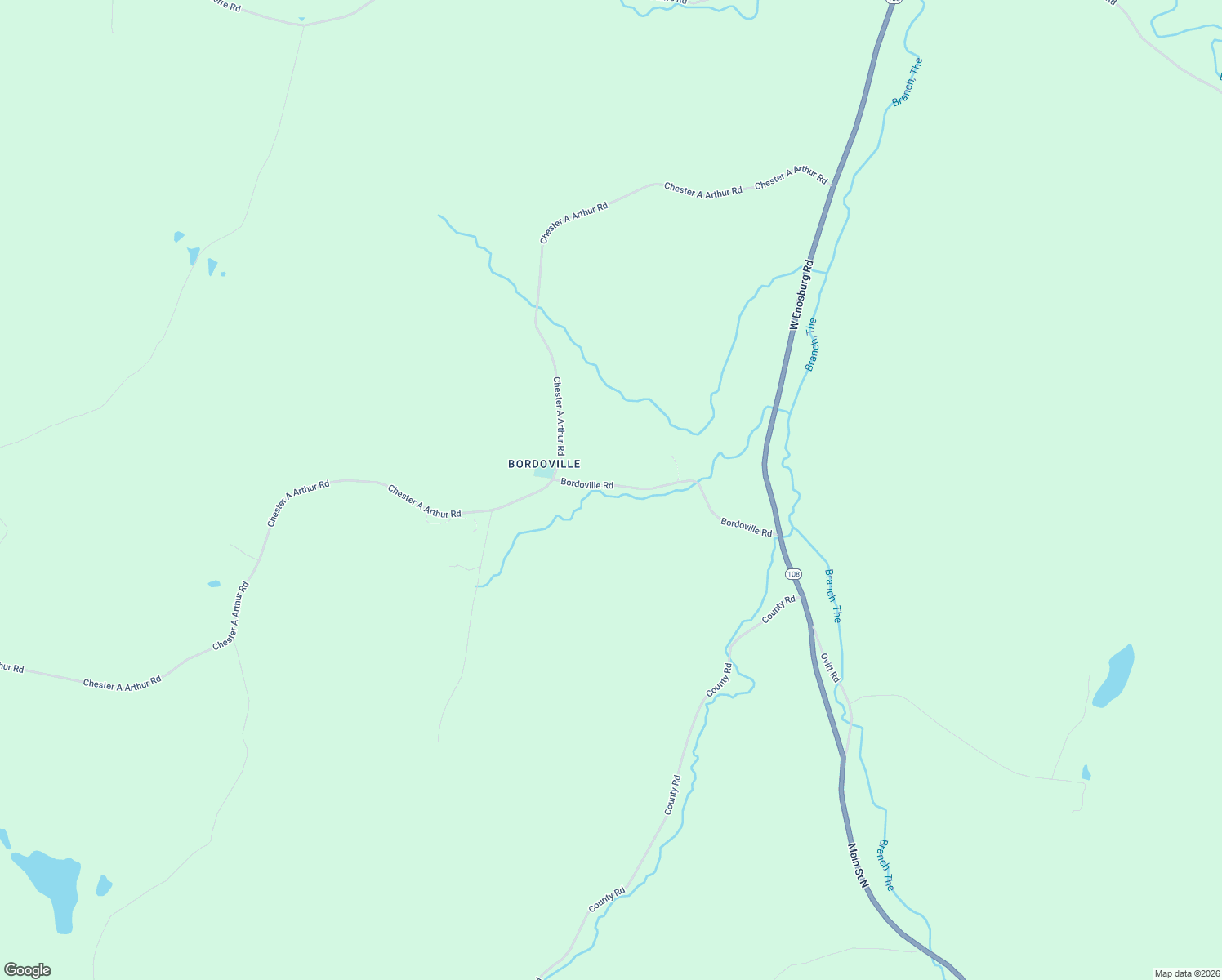 map of restaurants, bars, coffee shops, grocery stores, and more near 495 Bordoville Road in Enosburg