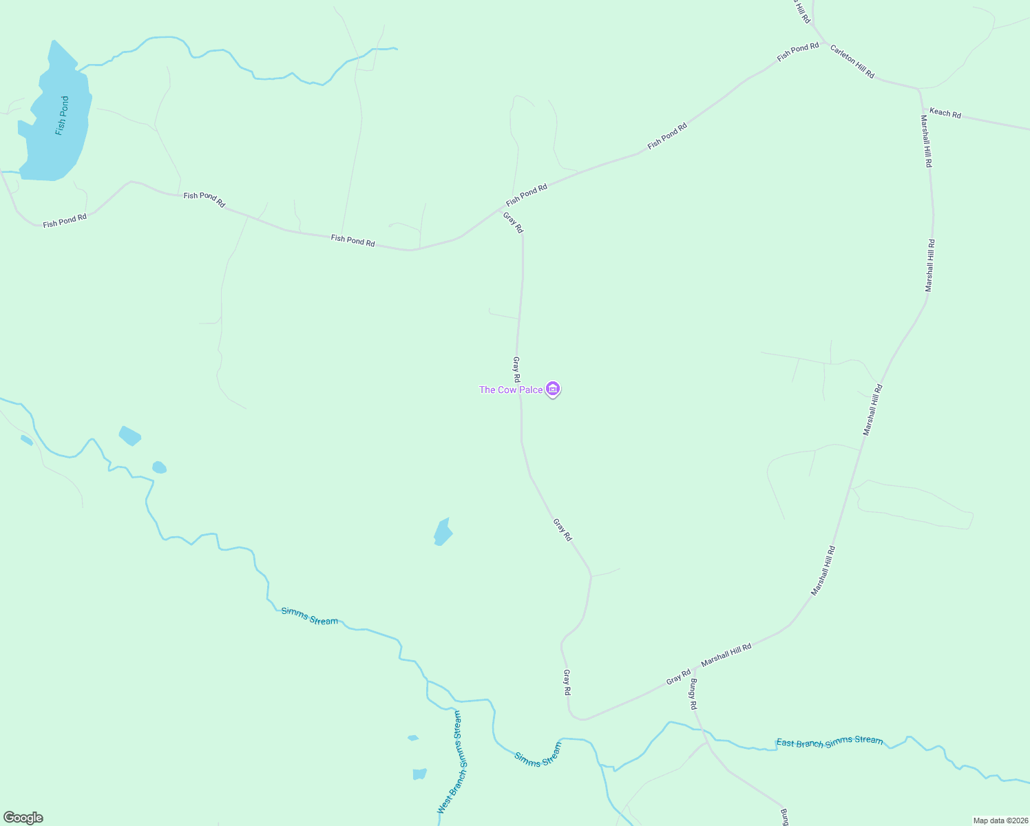 map of restaurants, bars, coffee shops, grocery stores, and more near 138 Gray Road in Colebrook