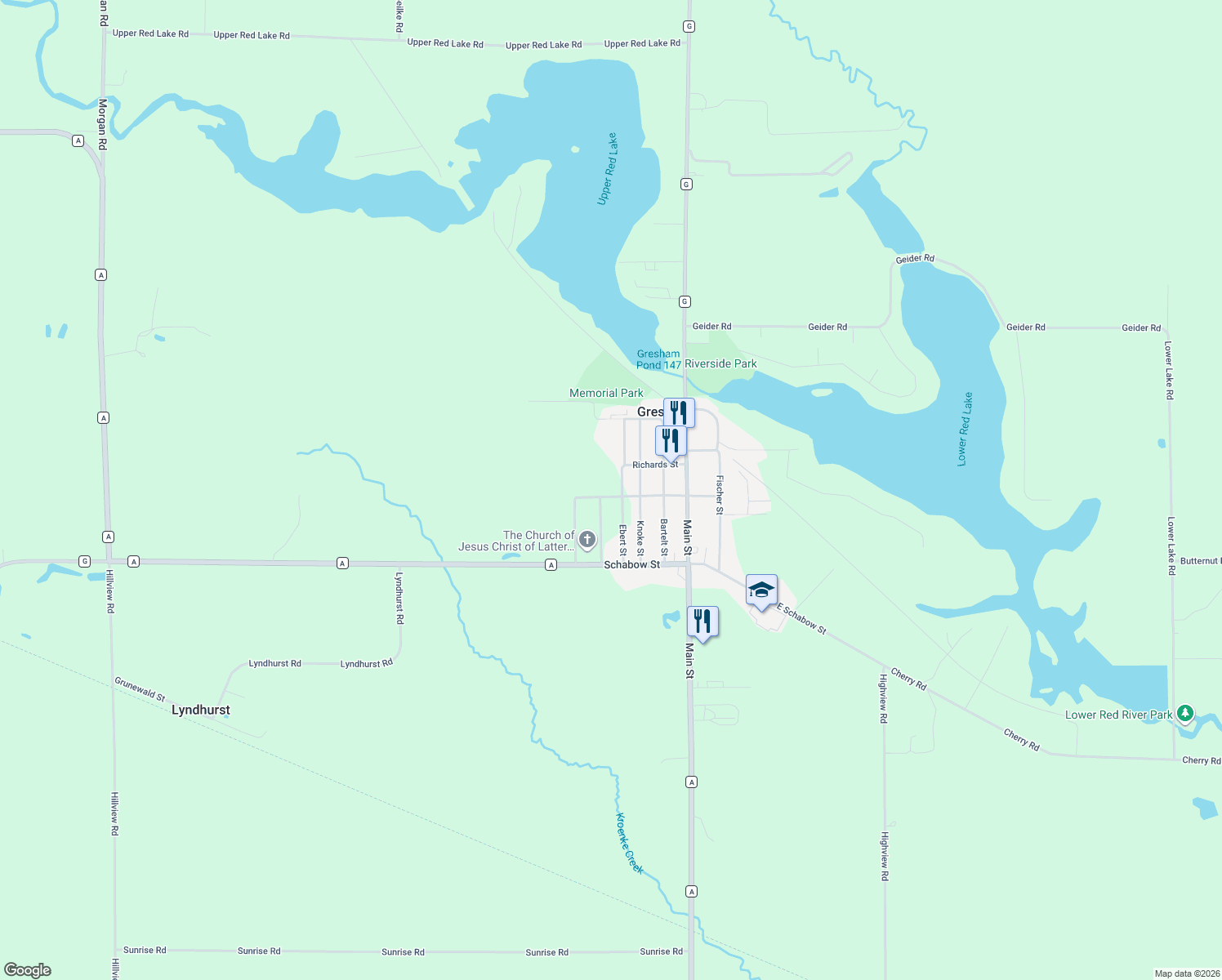 map of restaurants, bars, coffee shops, grocery stores, and more near 1100 Mader Street in Gresham