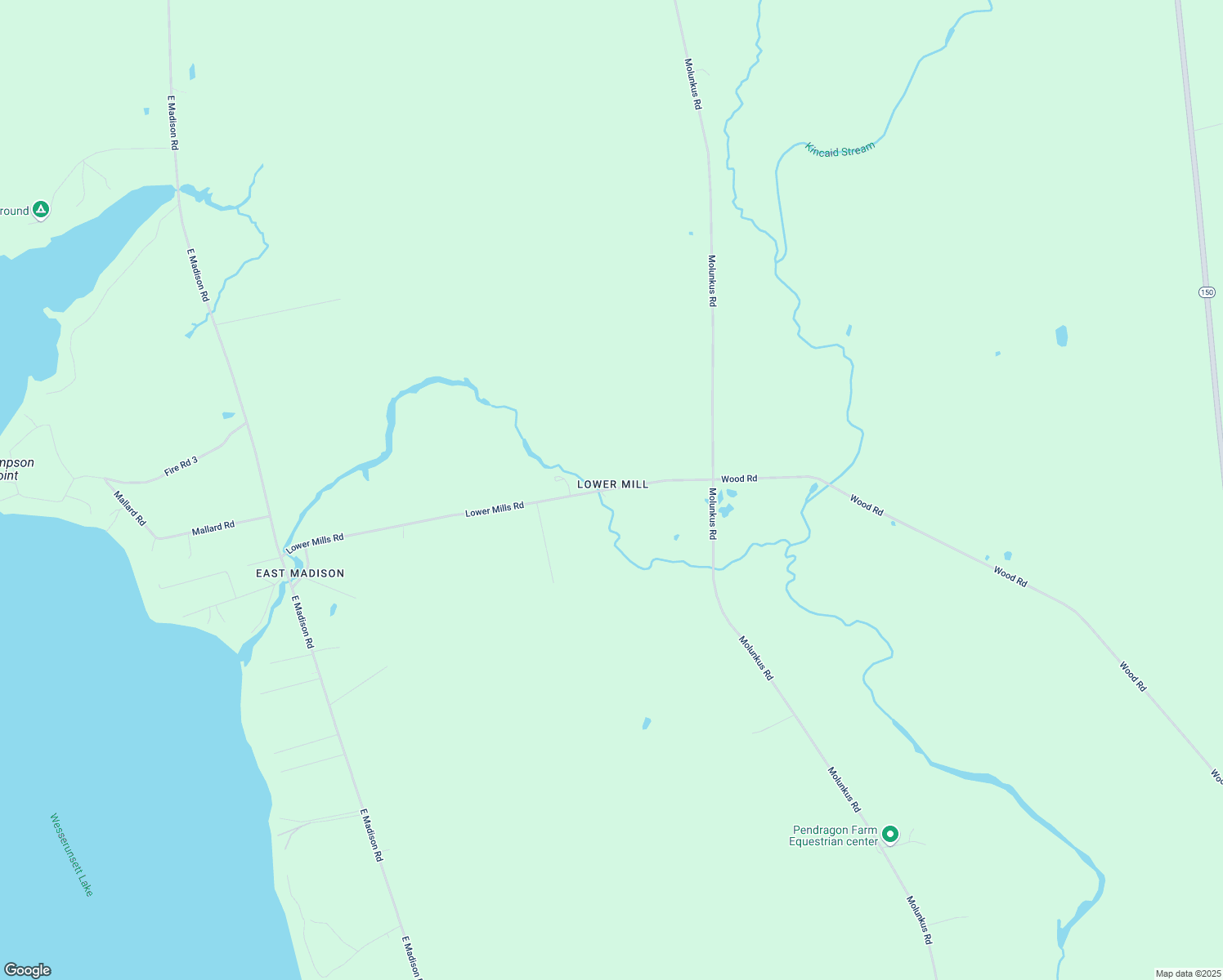 map of restaurants, bars, coffee shops, grocery stores, and more near 181 Lower Mills Road in Madison