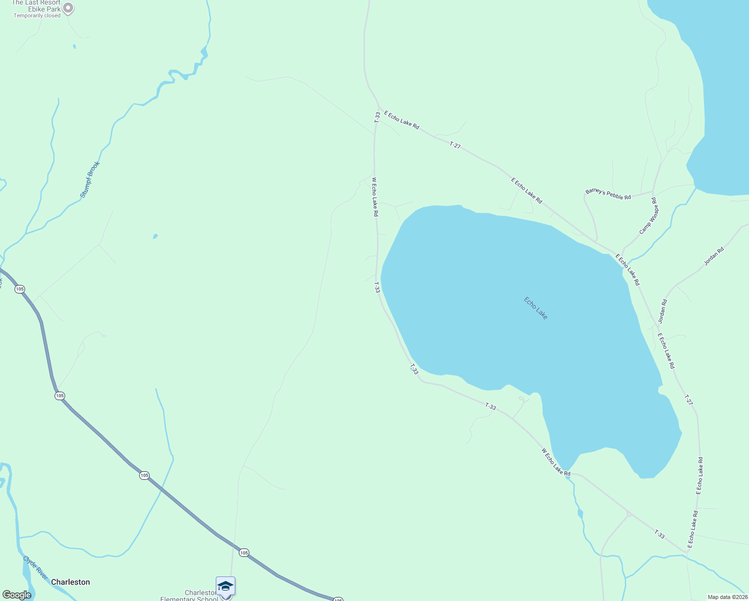 map of restaurants, bars, coffee shops, grocery stores, and more near 1219-1561 West Echo Lake Road in Charleston
