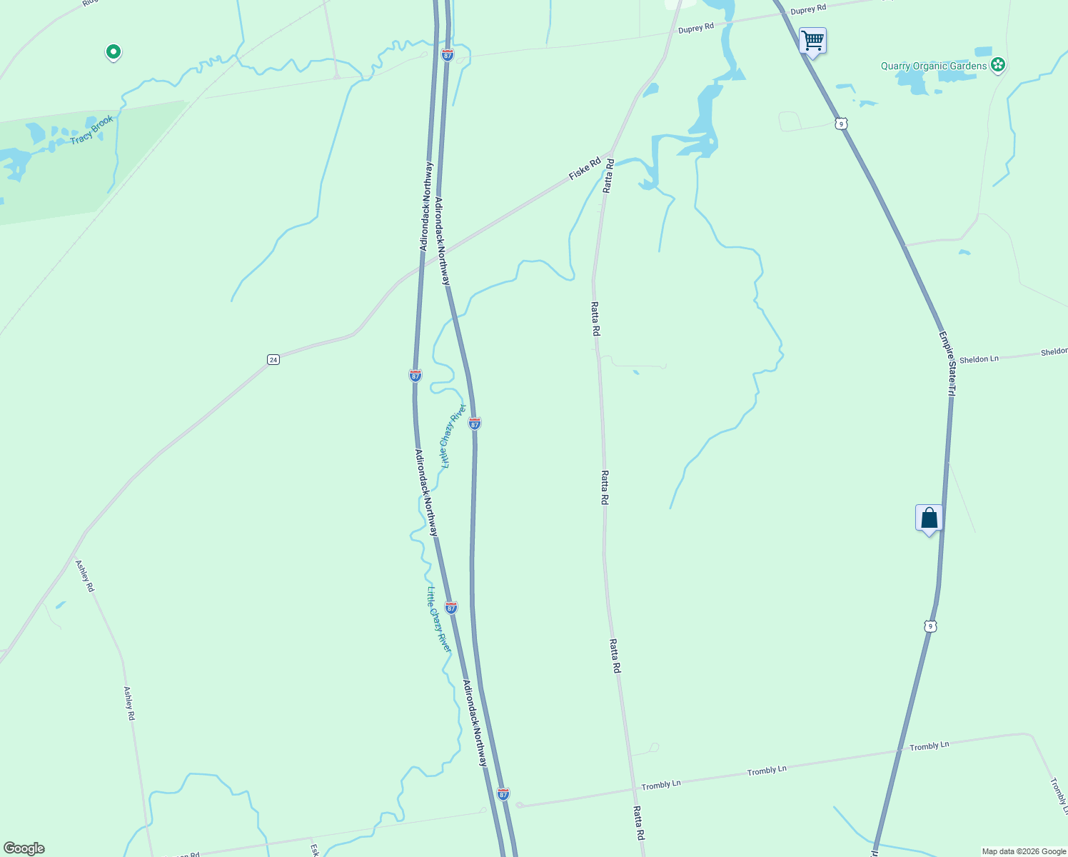 map of restaurants, bars, coffee shops, grocery stores, and more near 675 Ratta Rd in Clinton