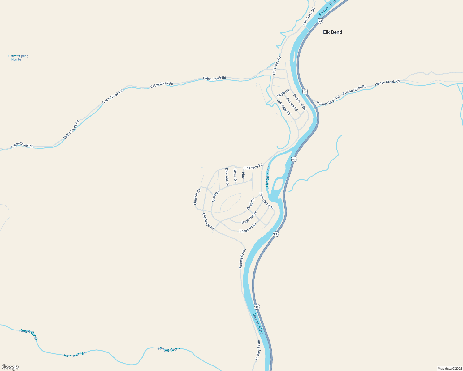 map of restaurants, bars, coffee shops, grocery stores, and more near Quail Circle in Salmon