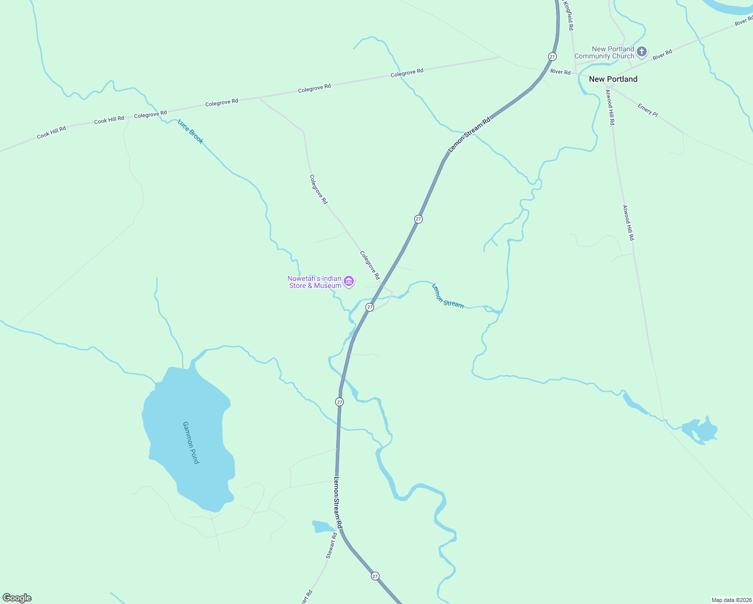 map of restaurants, bars, coffee shops, grocery stores, and more near 327 Lemon Stream Road in New Portland