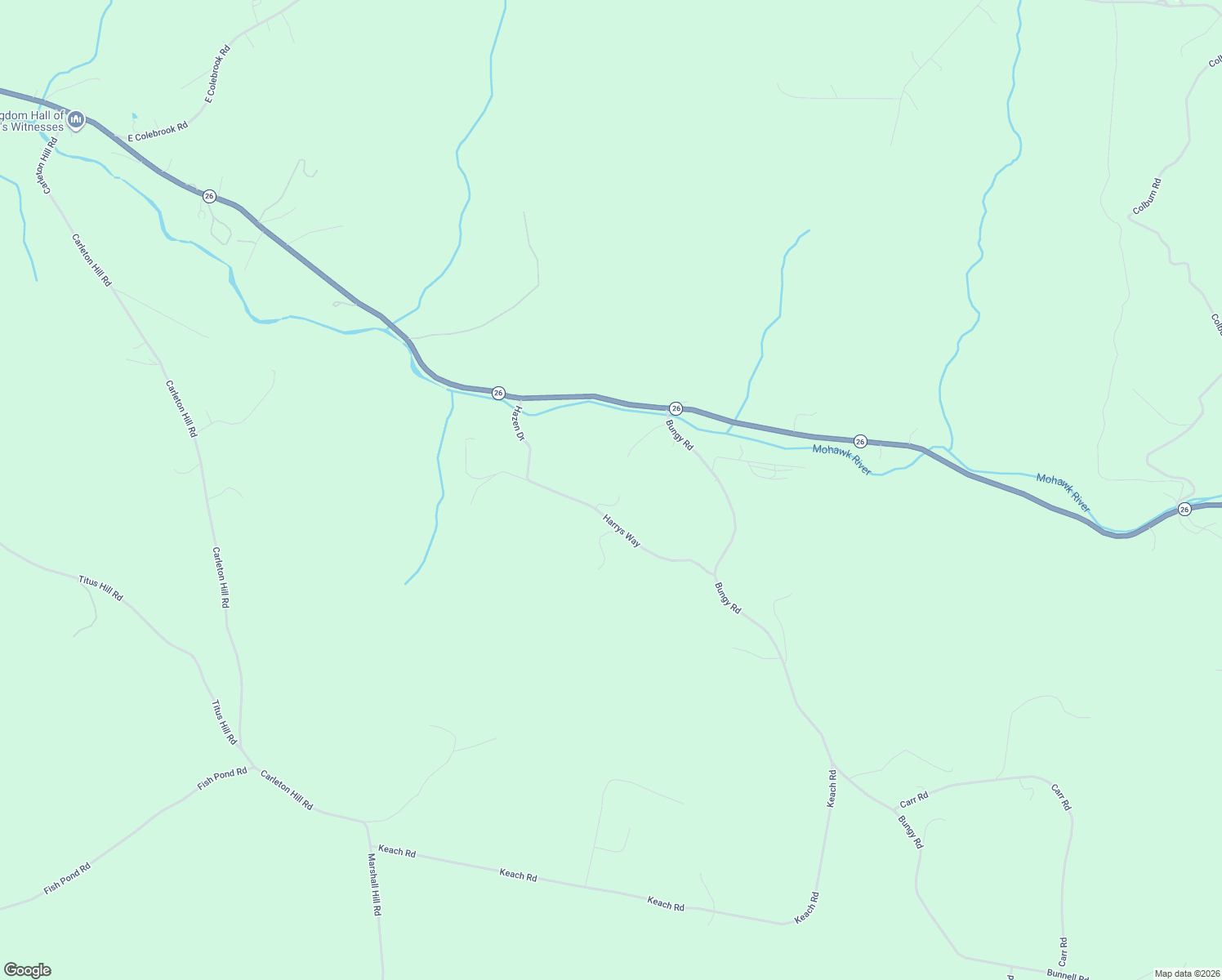 map of restaurants, bars, coffee shops, grocery stores, and more near 78 Harrys Way in Colebrook