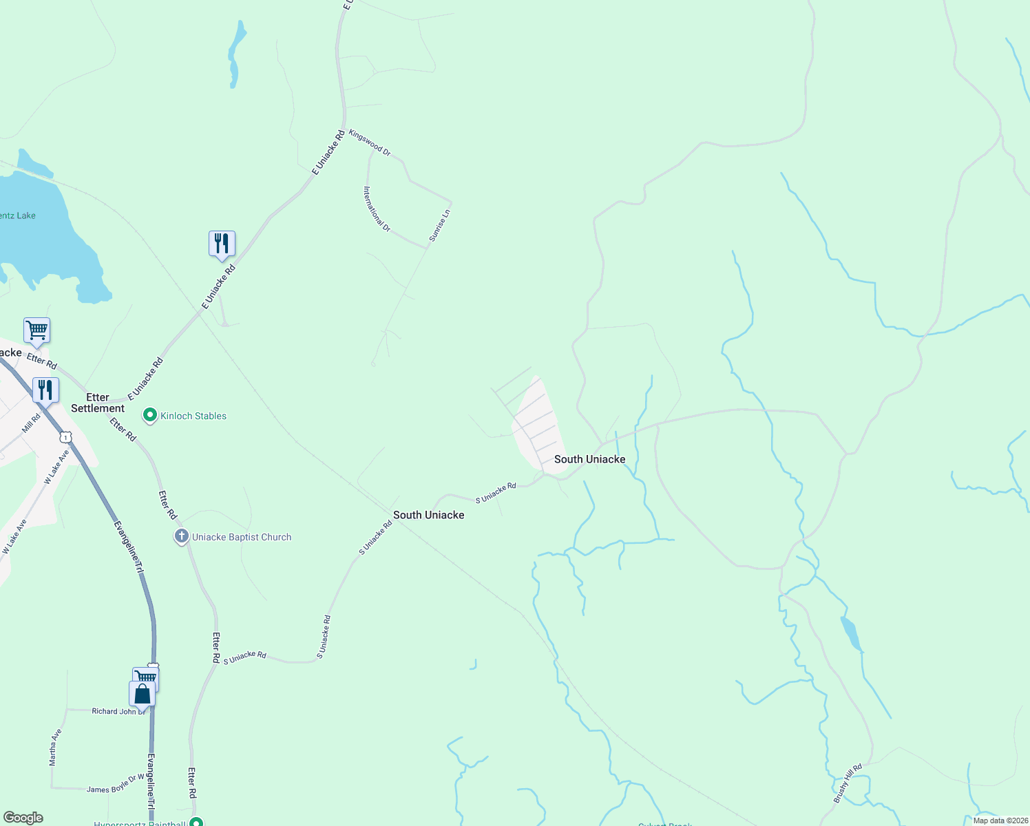 map of restaurants, bars, coffee shops, grocery stores, and more near 40 Davis Drive in Mount Uniacke