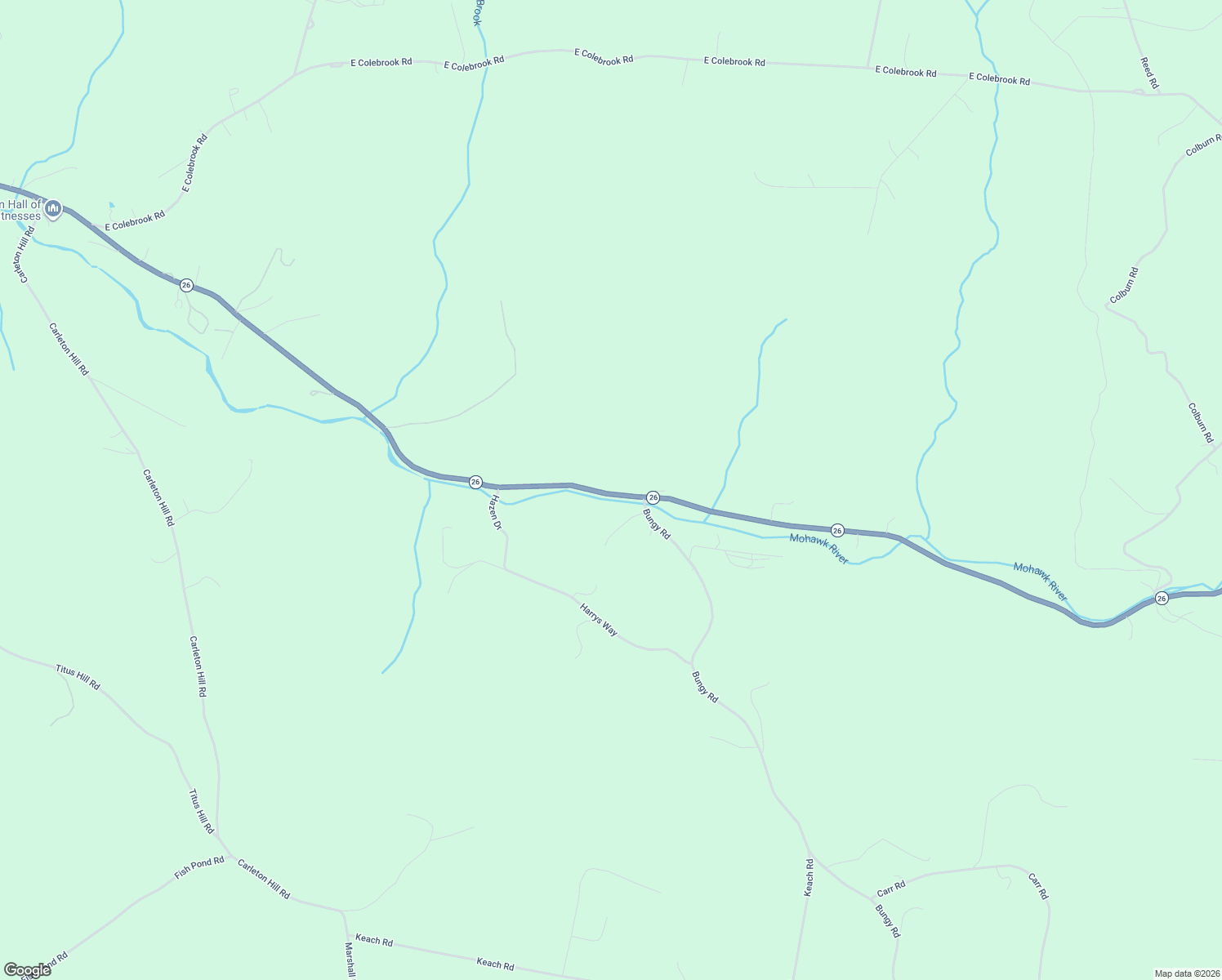 map of restaurants, bars, coffee shops, grocery stores, and more near 885 New Hampshire 26 in Colebrook