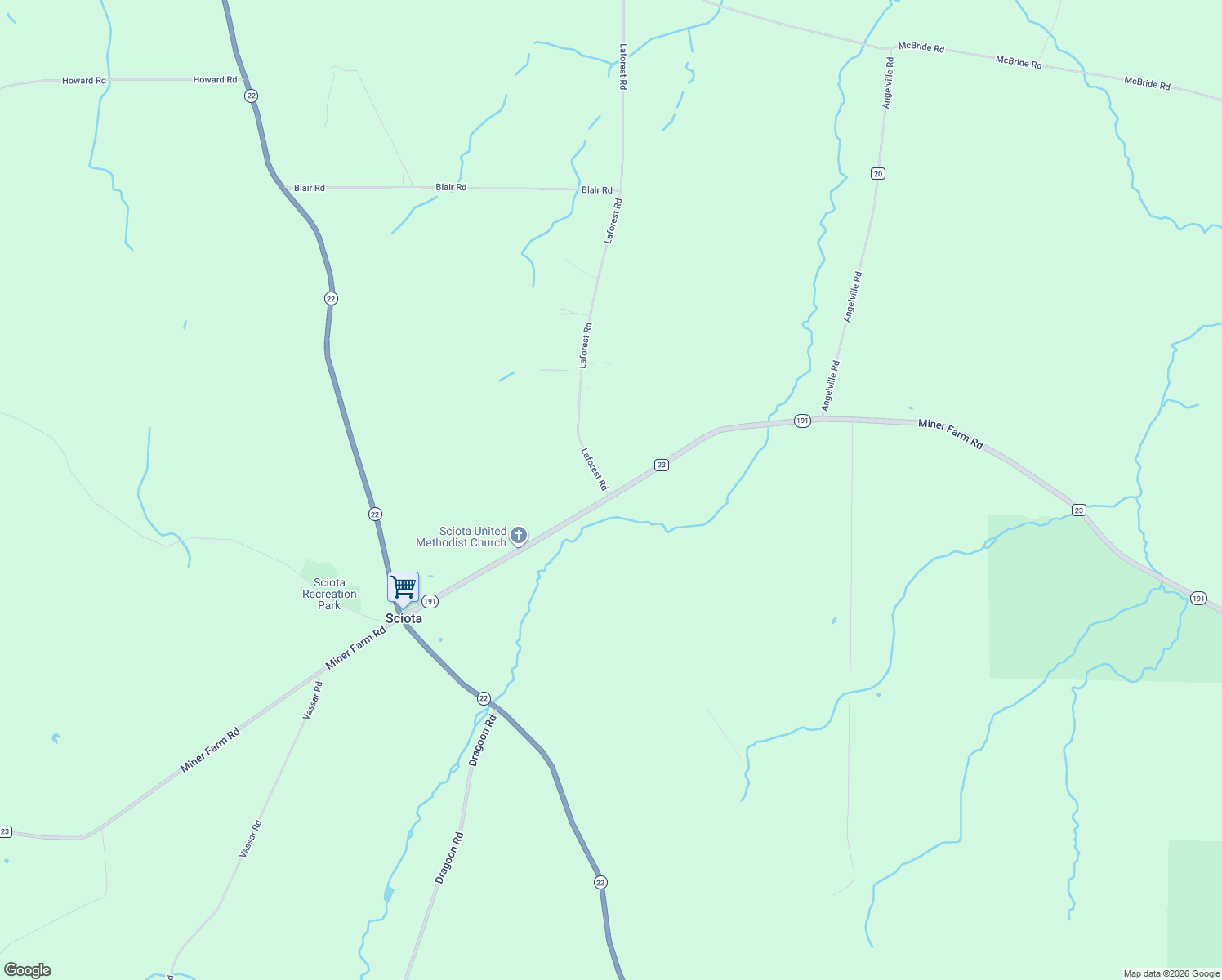 map of restaurants, bars, coffee shops, grocery stores, and more near 2 Laforest Road in West Chazy