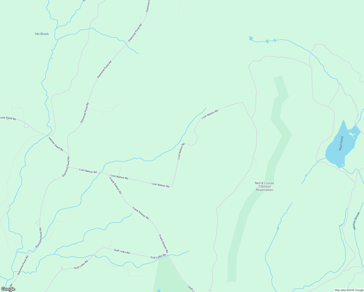 map of restaurants, bars, coffee shops, grocery stores, and more near Lost Nation Road in Colebrook
