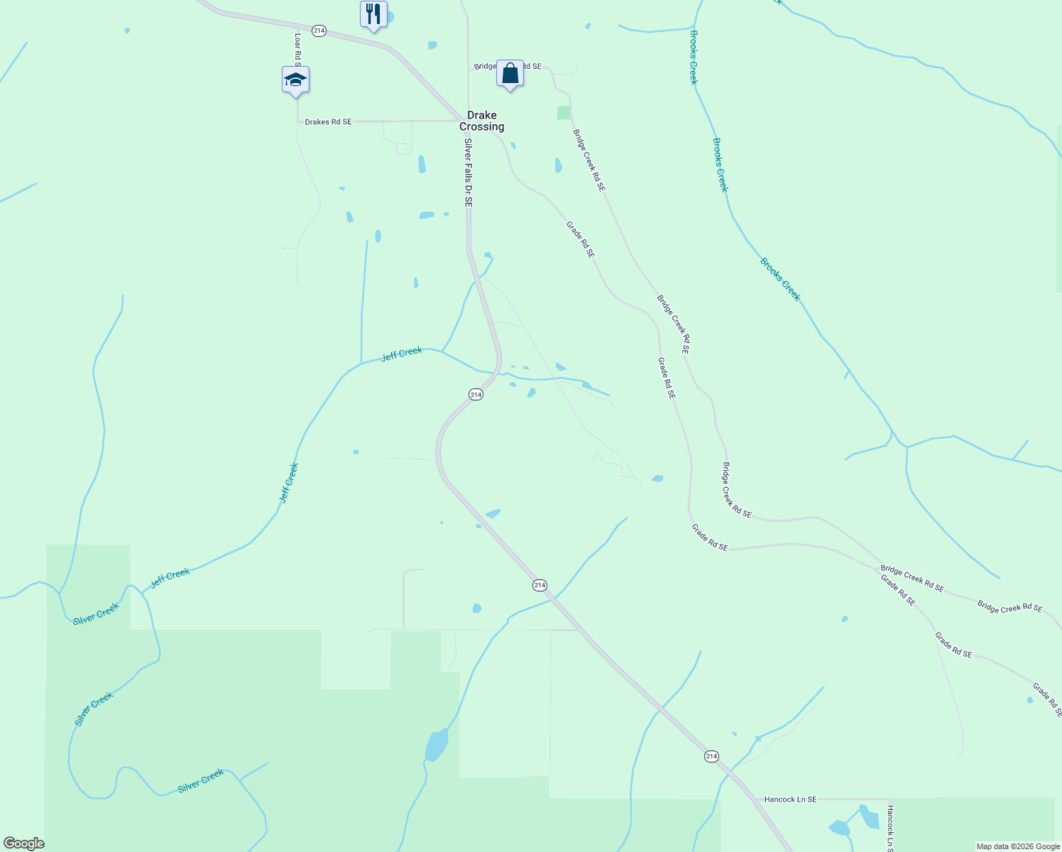 map of restaurants, bars, coffee shops, grocery stores, and more near in Drake Crossing