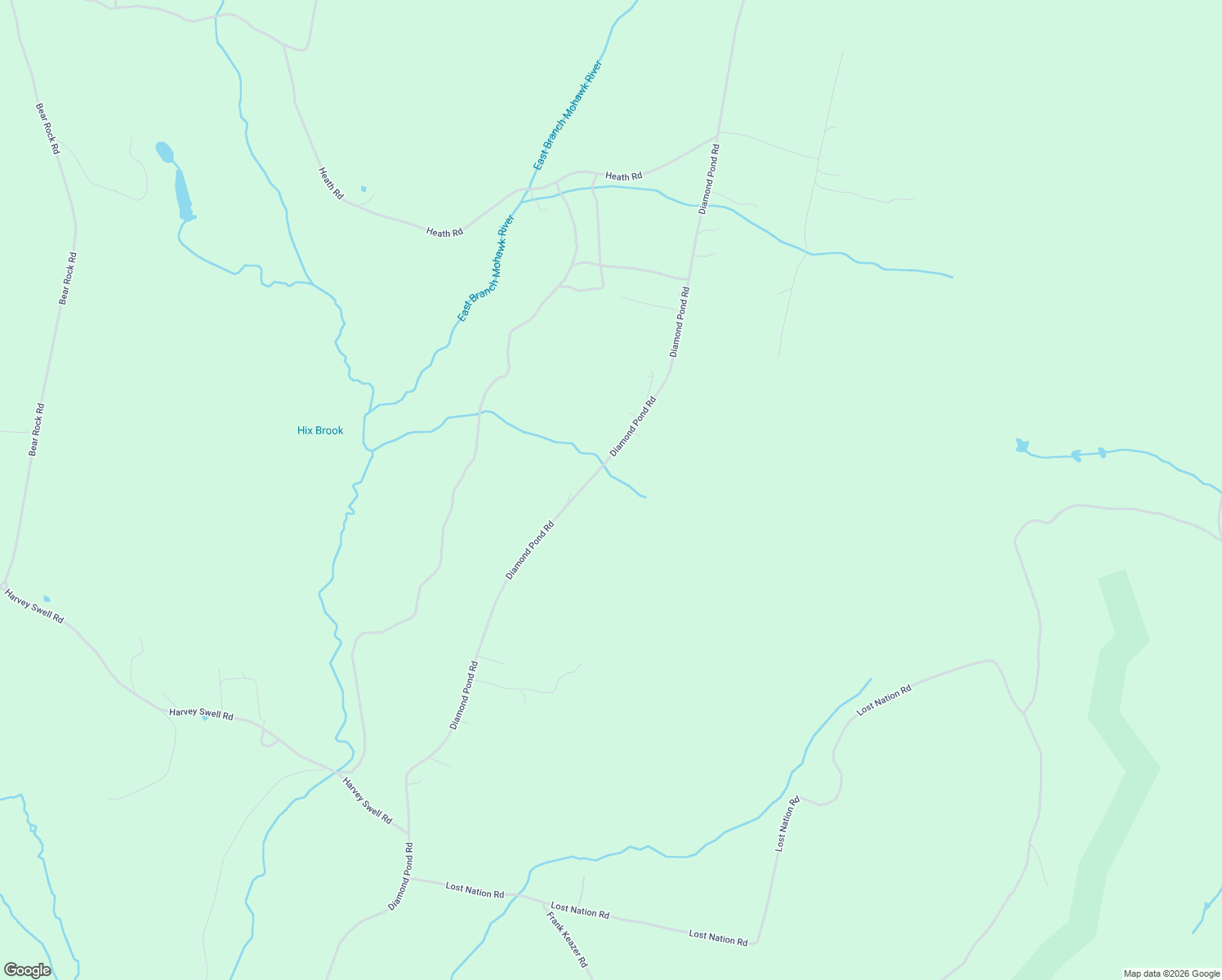 map of restaurants, bars, coffee shops, grocery stores, and more near 706 Diamond Pond Road in Colebrook