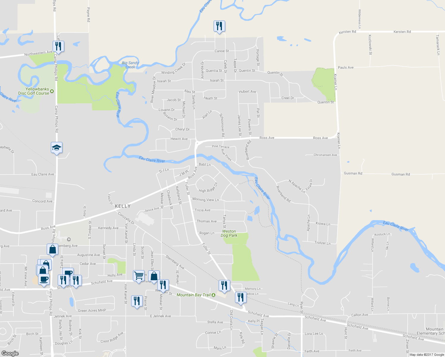 map of restaurants, bars, coffee shops, grocery stores, and more near 6007 Babl Lane in Weston