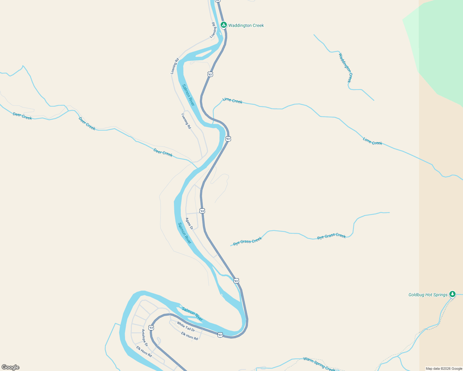 map of restaurants, bars, coffee shops, grocery stores, and more near 202 Cinnabar Circle in Salmon