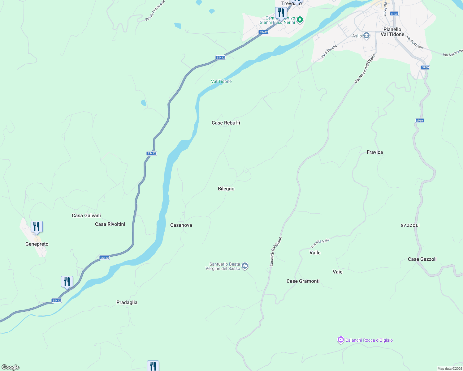 map of restaurants, bars, coffee shops, grocery stores, and more near 5 Località Bilegno in Bilegno