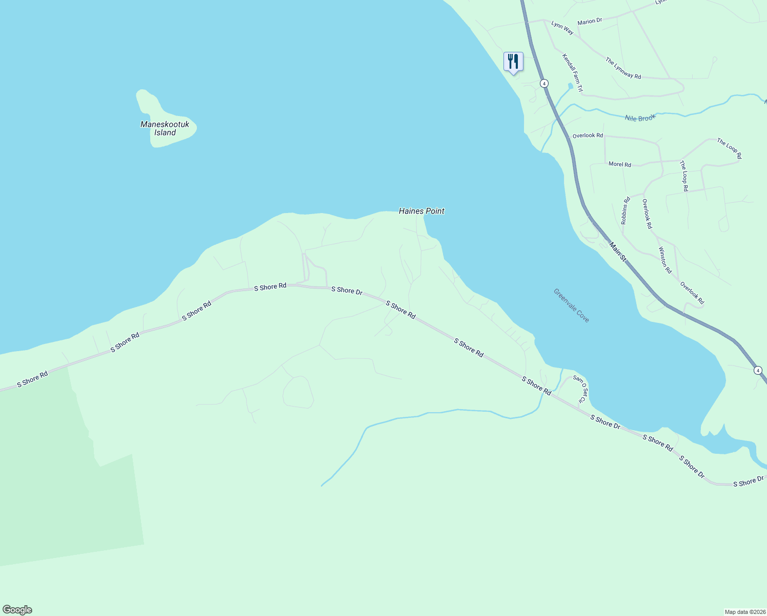 map of restaurants, bars, coffee shops, grocery stores, and more near Birds Eye Road in Rangeley