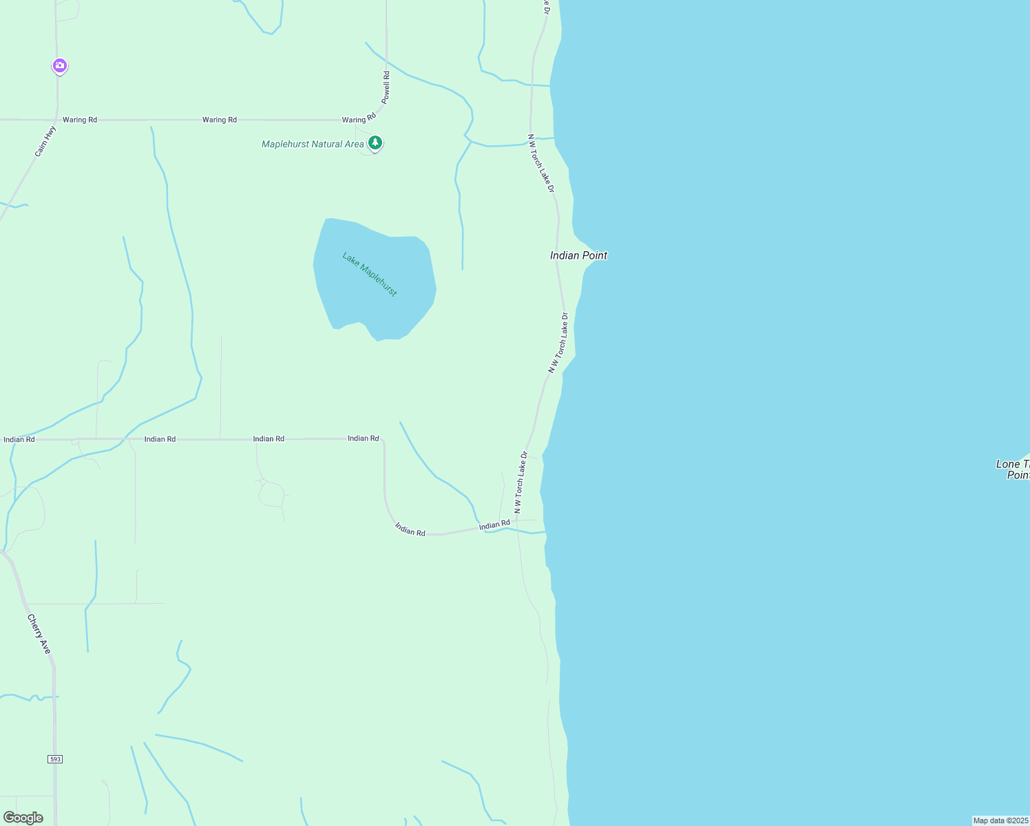 map of restaurants, bars, coffee shops, grocery stores, and more near 6915 North West Torch Lake Drive in Kewadin