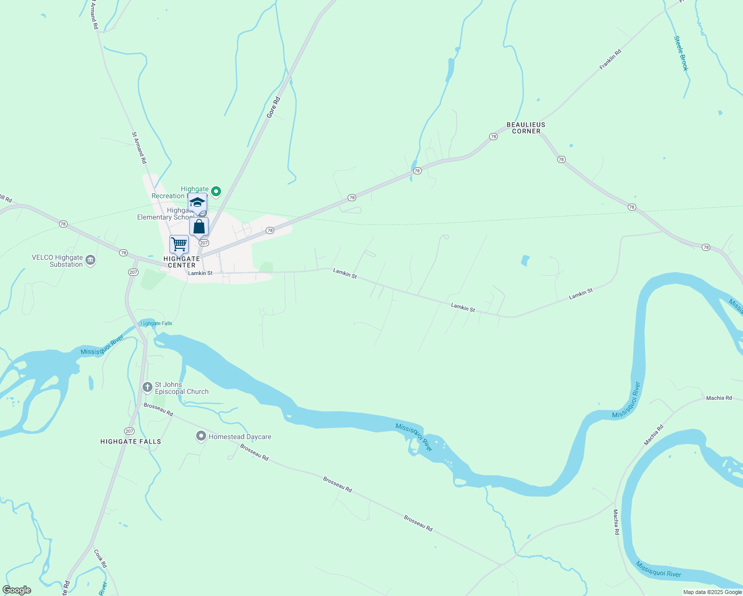 63 Rock Drive, Highgate VT Walk Score