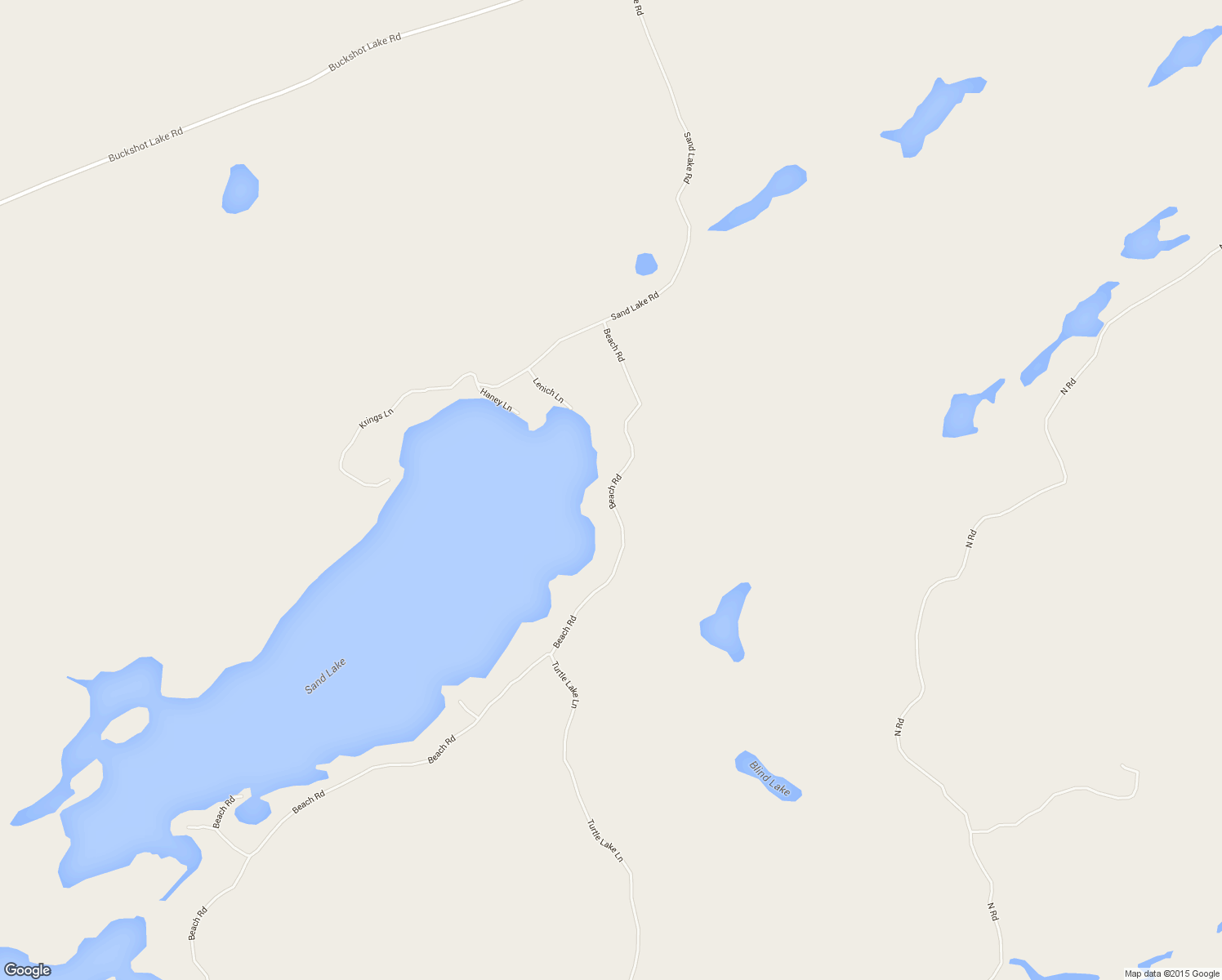 map of restaurants, bars, coffee shops, grocery stores, and more near Beach Road in Frontenac County