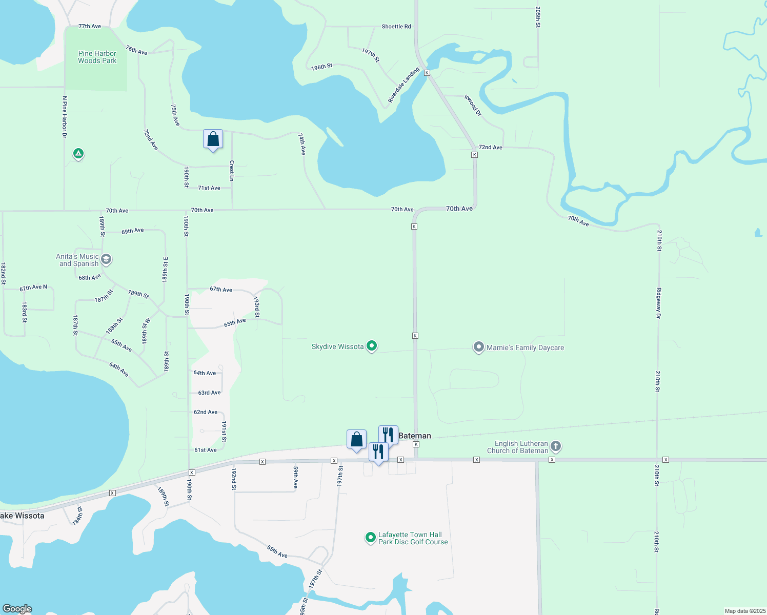 map of restaurants, bars, coffee shops, grocery stores, and more near 6566 County Highway K in Chippewa Falls