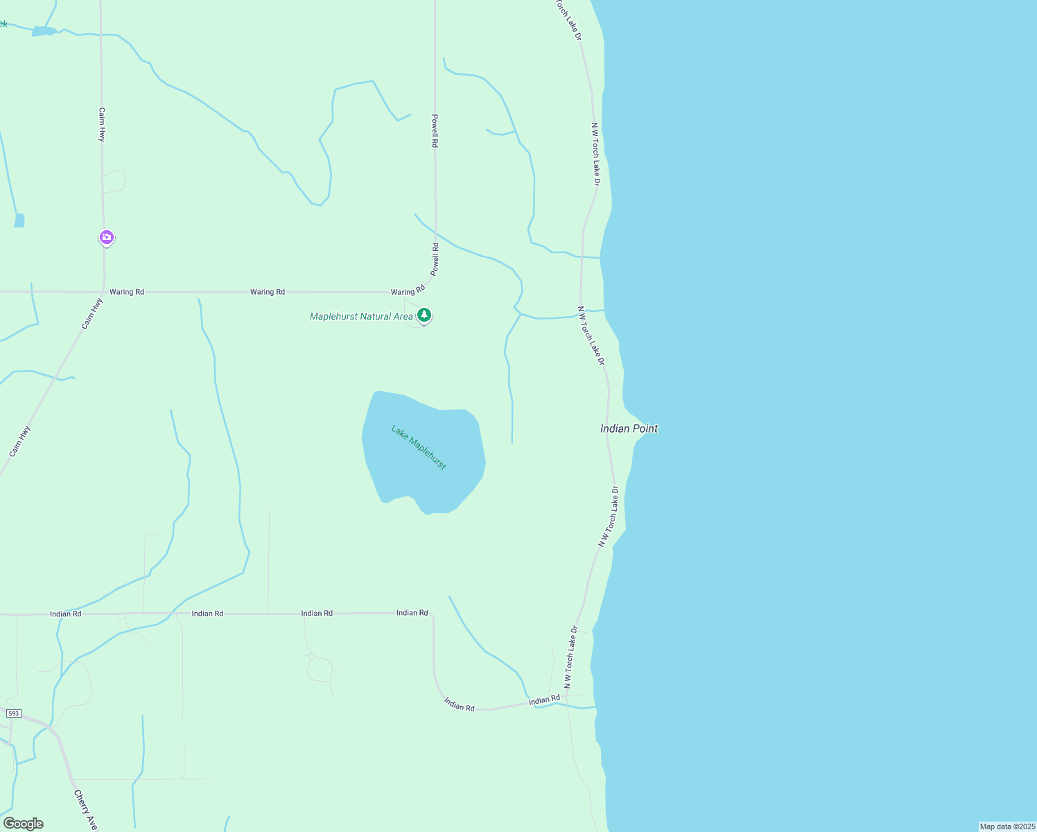 map of restaurants, bars, coffee shops, grocery stores, and more near 6280 North West Torch Lake Drive in Kewadin