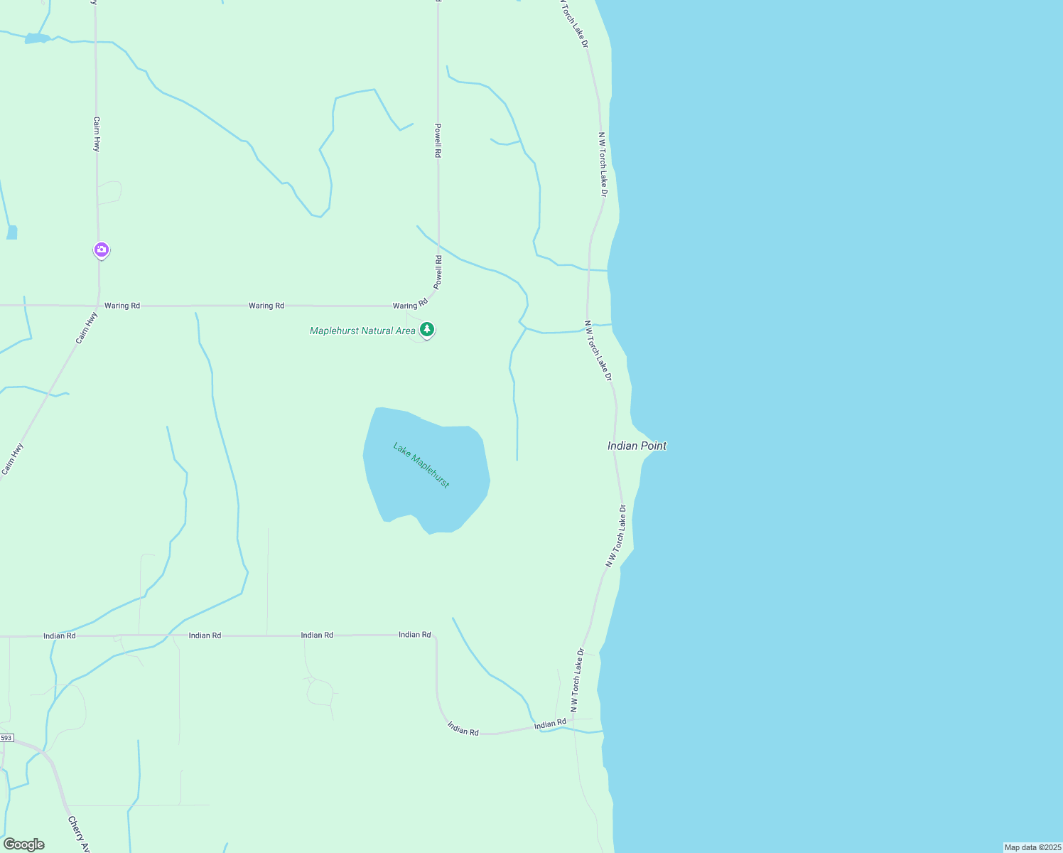map of restaurants, bars, coffee shops, grocery stores, and more near 6280 North West Torch Lake Drive in Kewadin