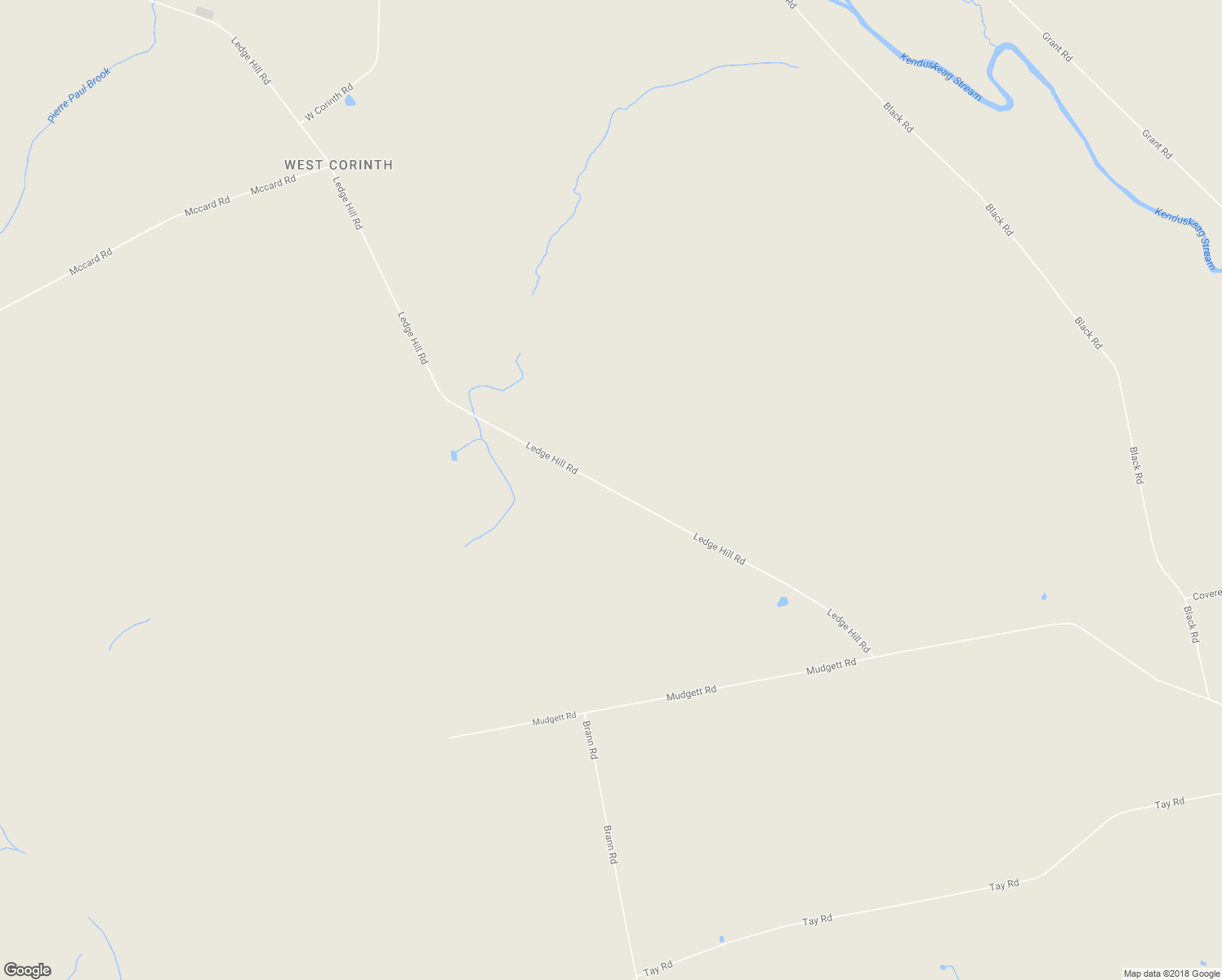 map of restaurants, bars, coffee shops, grocery stores, and more near 804 Ledge Hill Road in Corinth