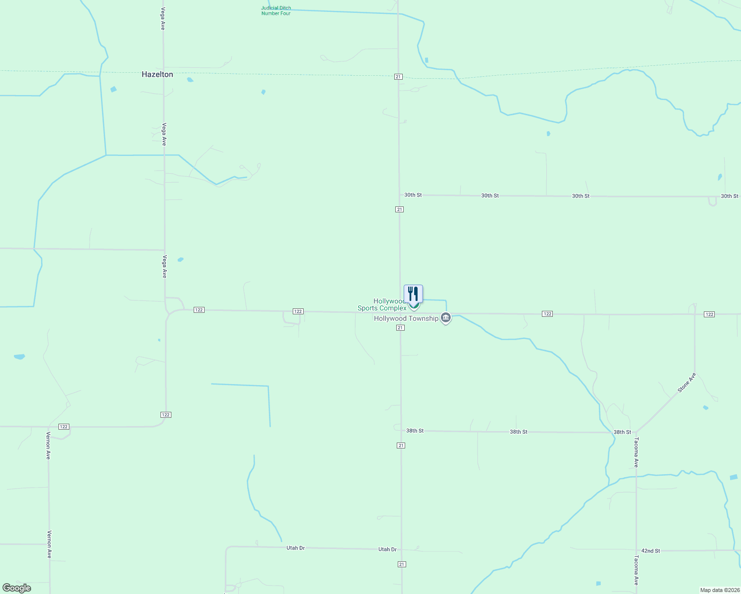 map of restaurants, bars, coffee shops, grocery stores, and more near 16090 County Road 122 in Mayer