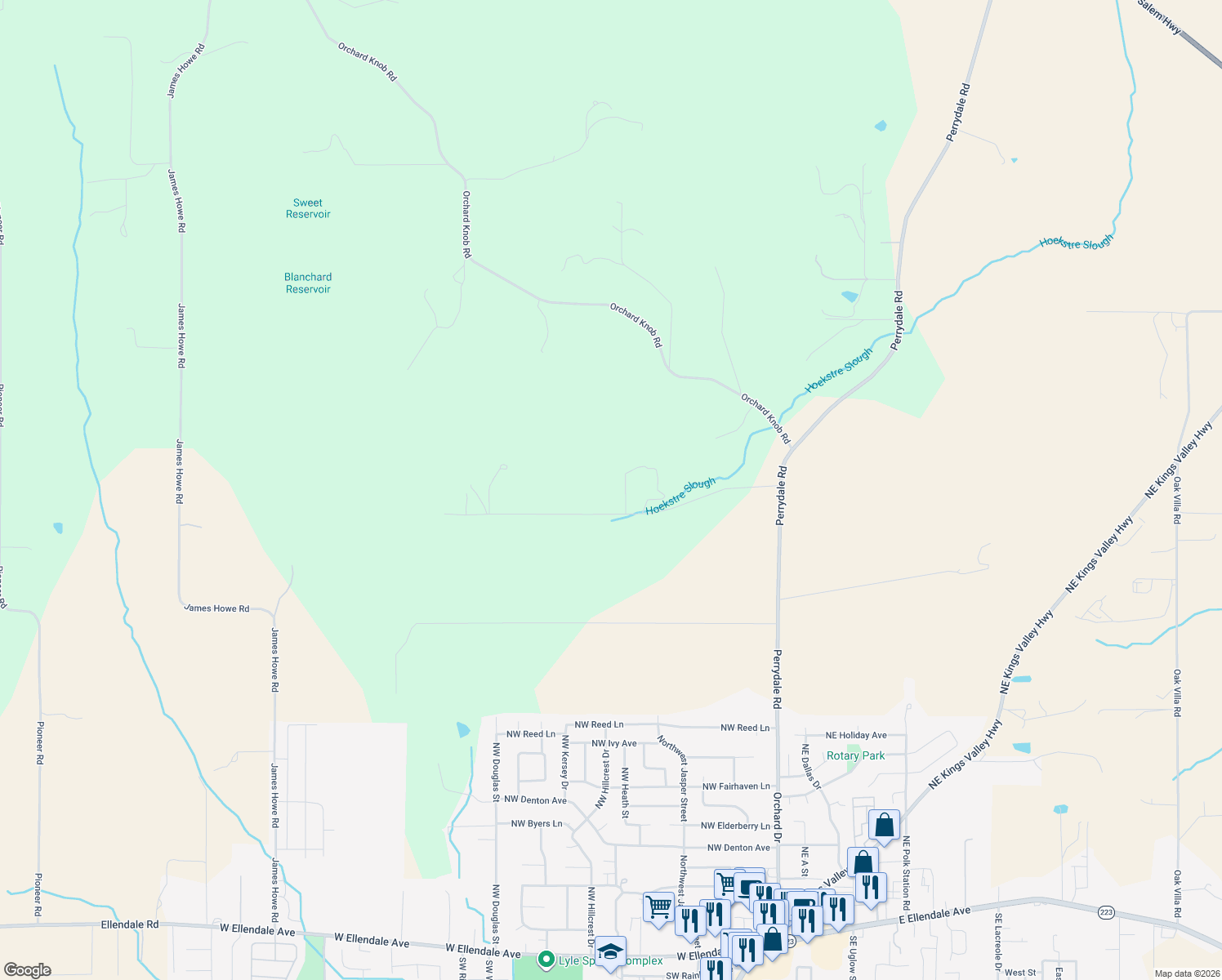 map of restaurants, bars, coffee shops, grocery stores, and more near 835 Perrydale Road in Dallas