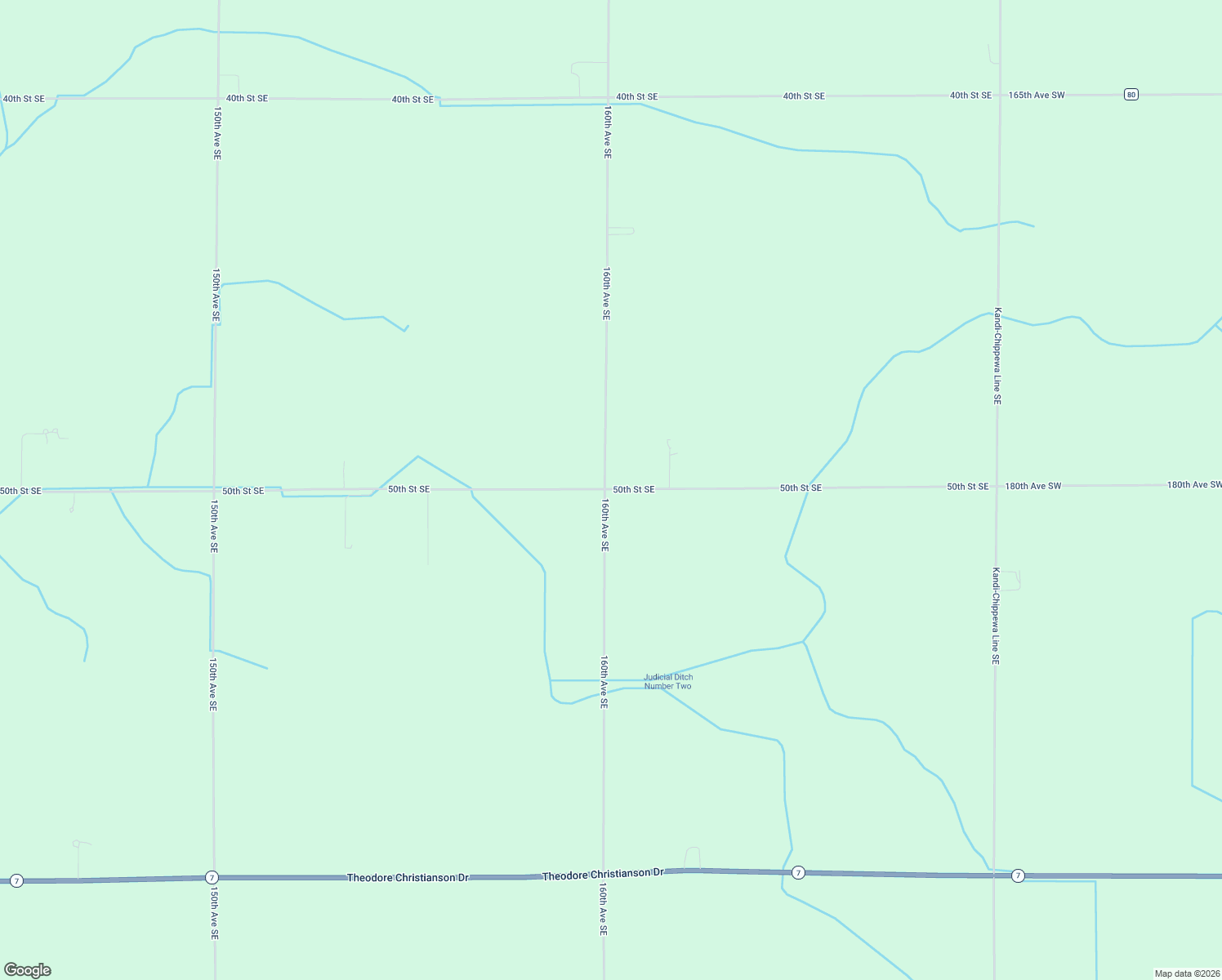 map of restaurants, bars, coffee shops, grocery stores, and more near 16015 50th Street Southeast in Clara City