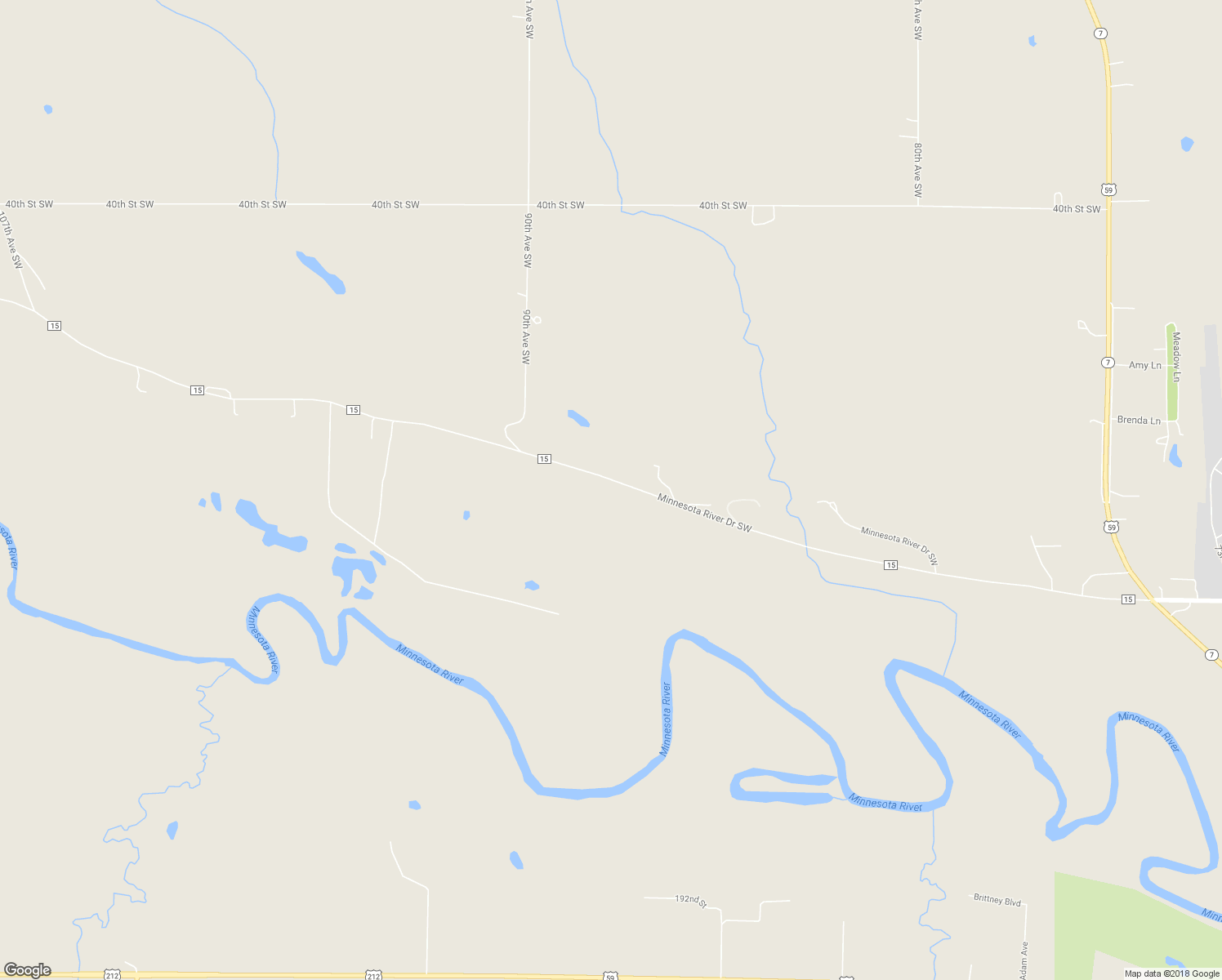 map of restaurants, bars, coffee shops, grocery stores, and more near 8080 County Road 15 in Montevideo