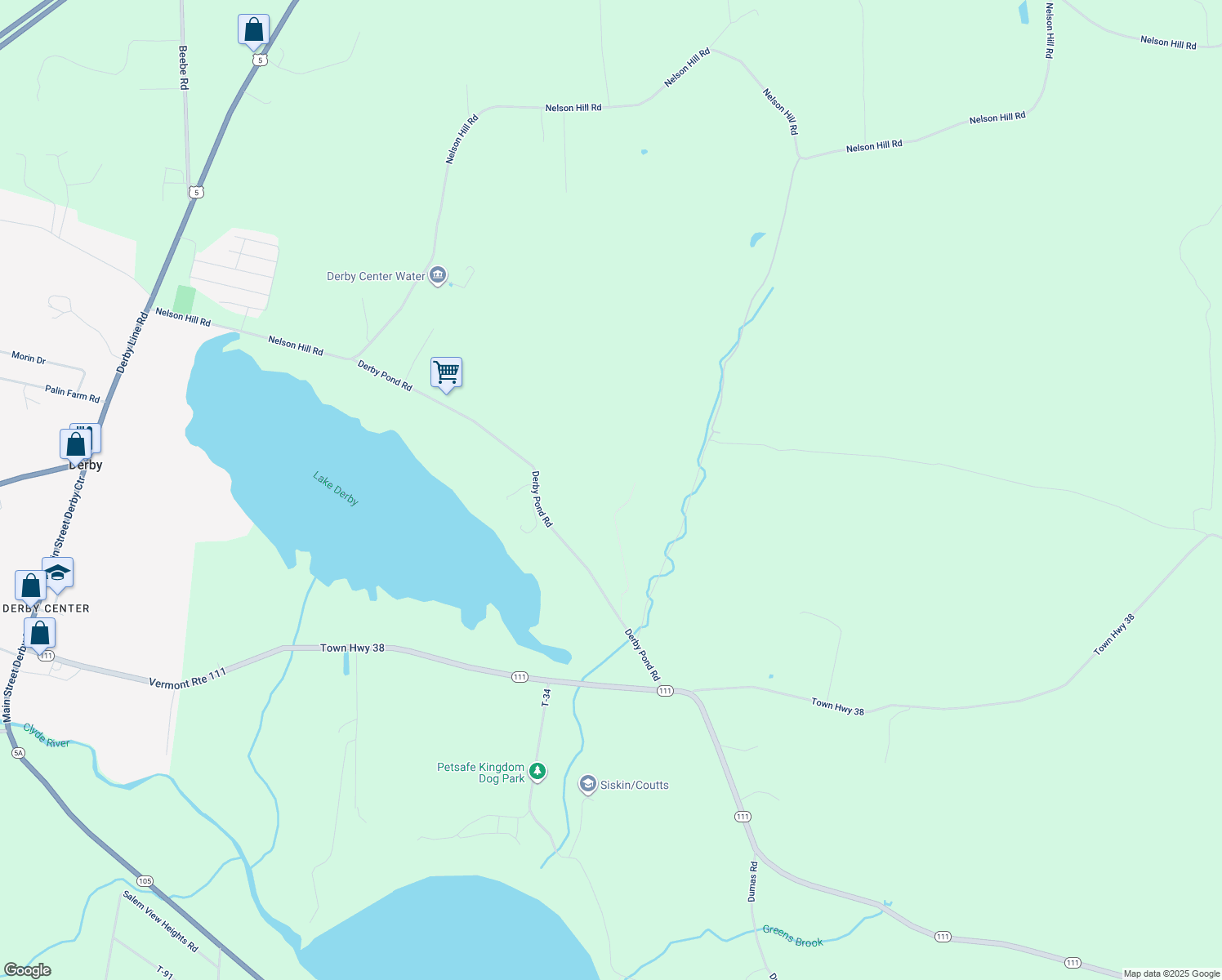 map of restaurants, bars, coffee shops, grocery stores, and more near 651 Derby Pond Road in Derby
