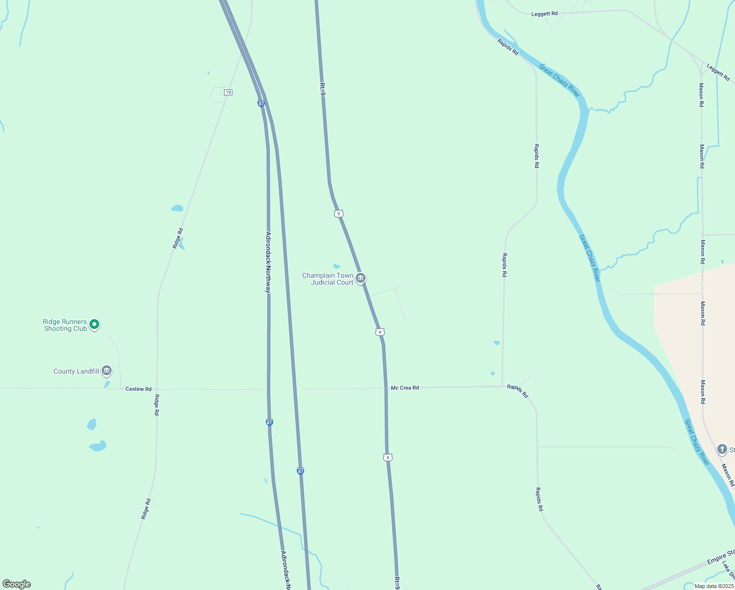 map of restaurants, bars, coffee shops, grocery stores, and more near 728 U.S. 9 in Champlain