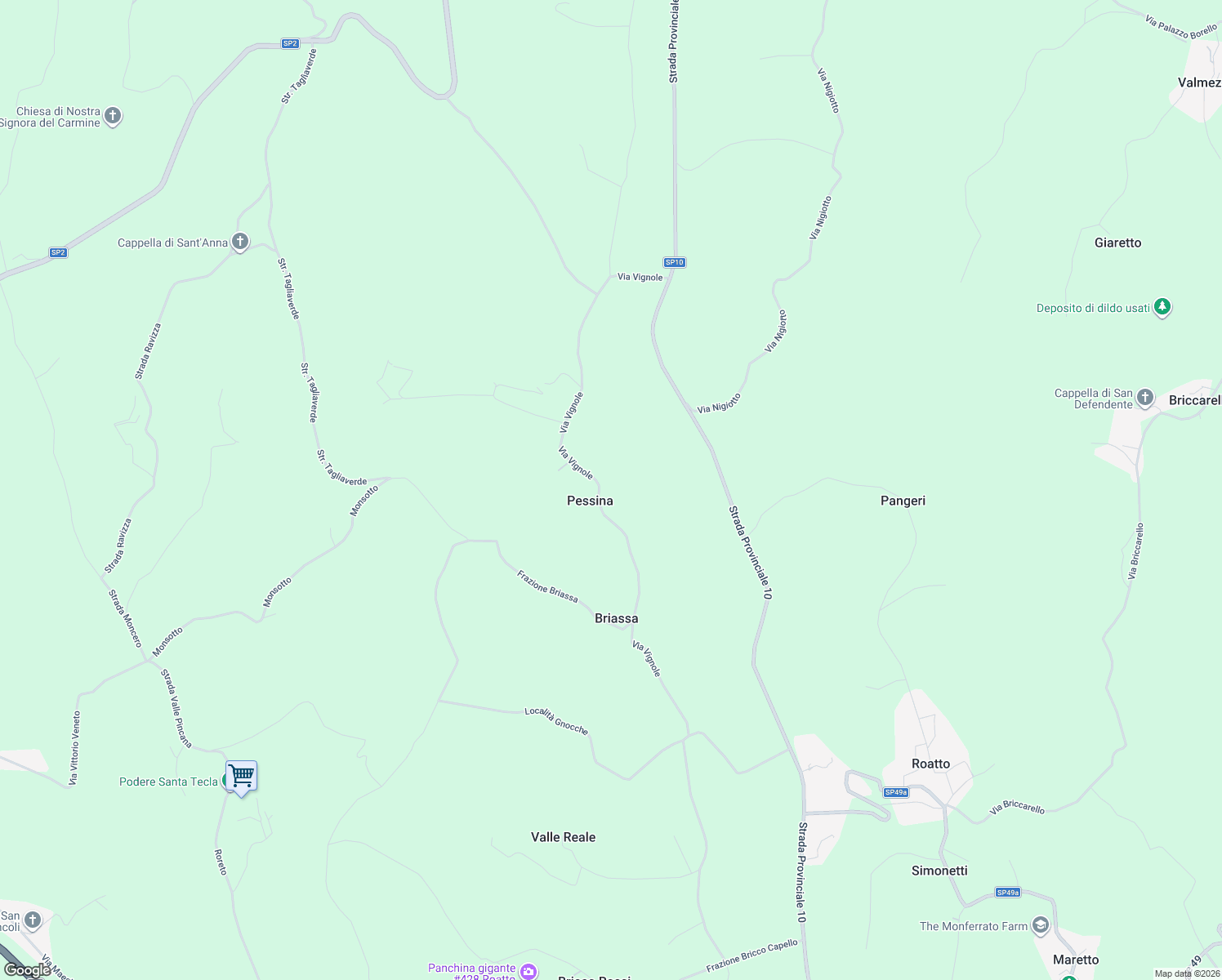 map of restaurants, bars, coffee shops, grocery stores, and more near 3 Via Vignole in Pessina