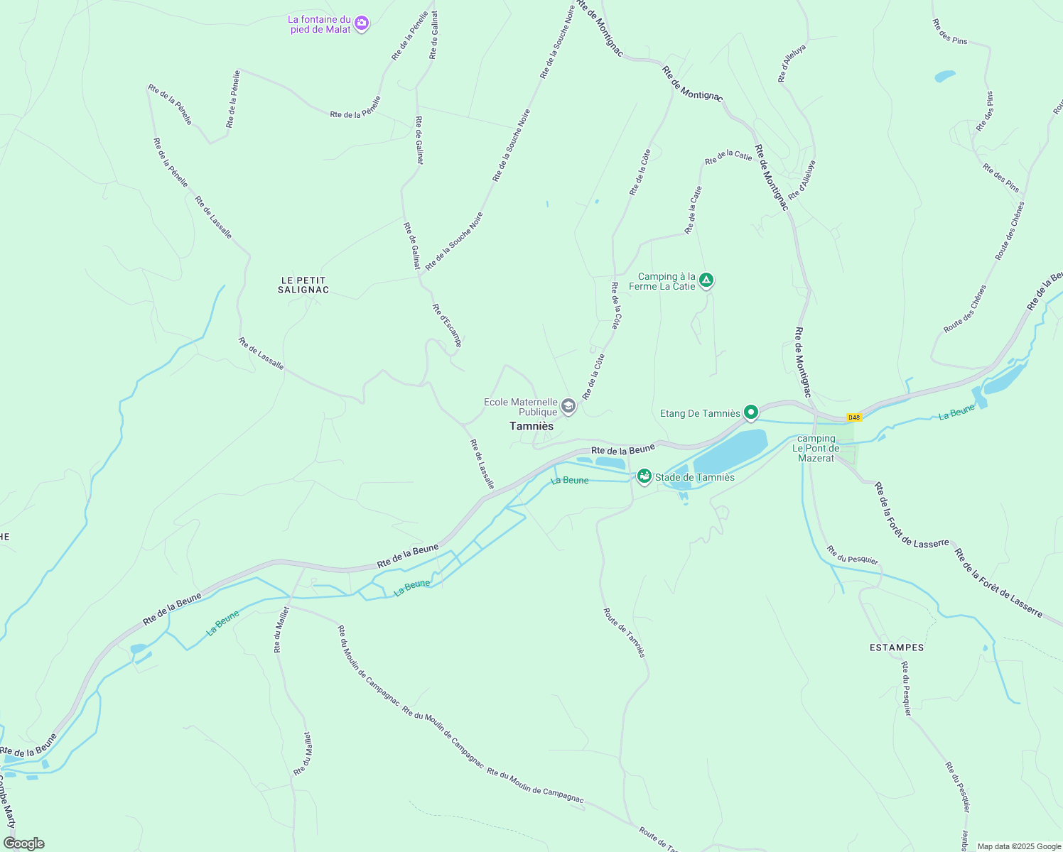 map of restaurants, bars, coffee shops, grocery stores, and more near in Tamniès