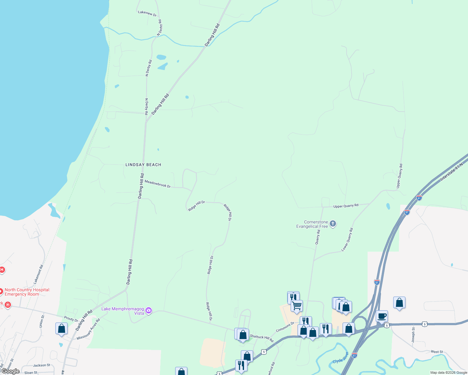 map of restaurants, bars, coffee shops, grocery stores, and more near 196 Island View in Newport