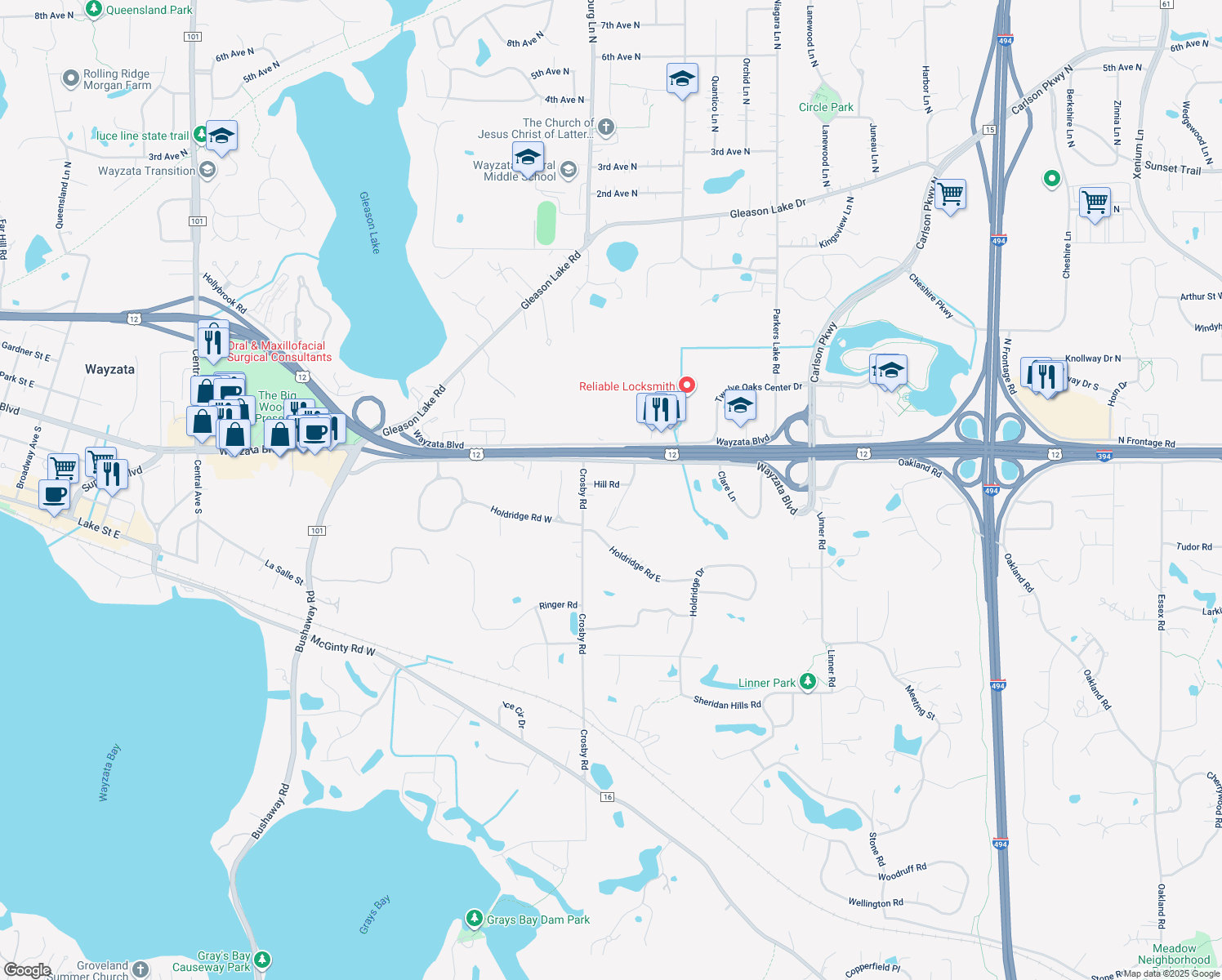 15815 Hill Road, Wayzata MN Walk Score