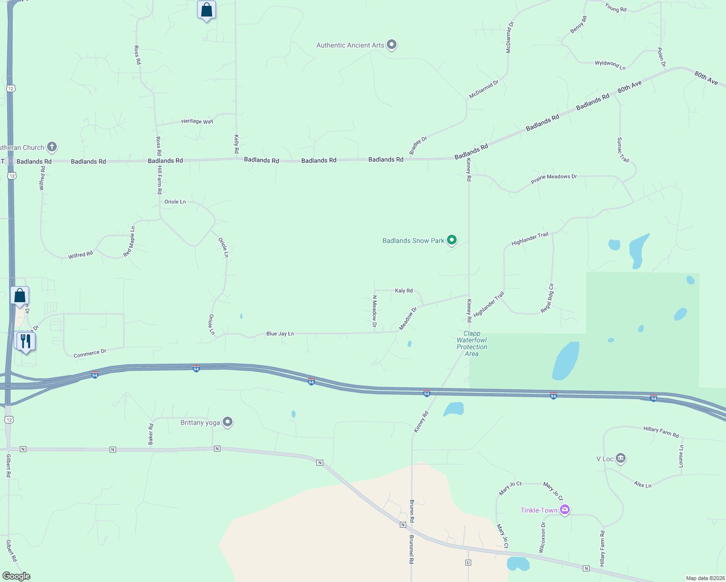 map of restaurants, bars, coffee shops, grocery stores, and more near 742 N Meadow Dr in Hudson
